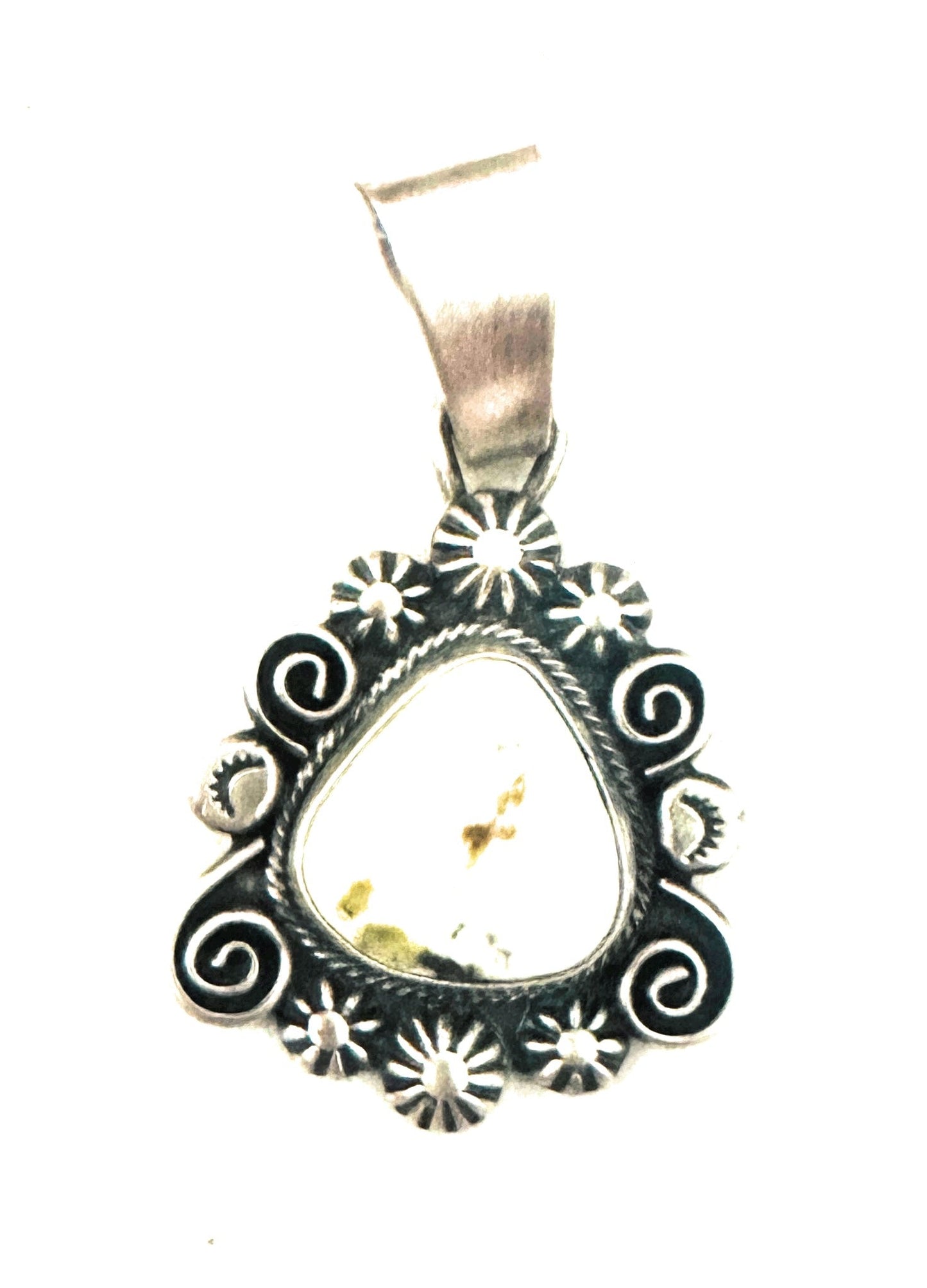 Navajo Palomino Turquoise & Sterling Silver Pendant