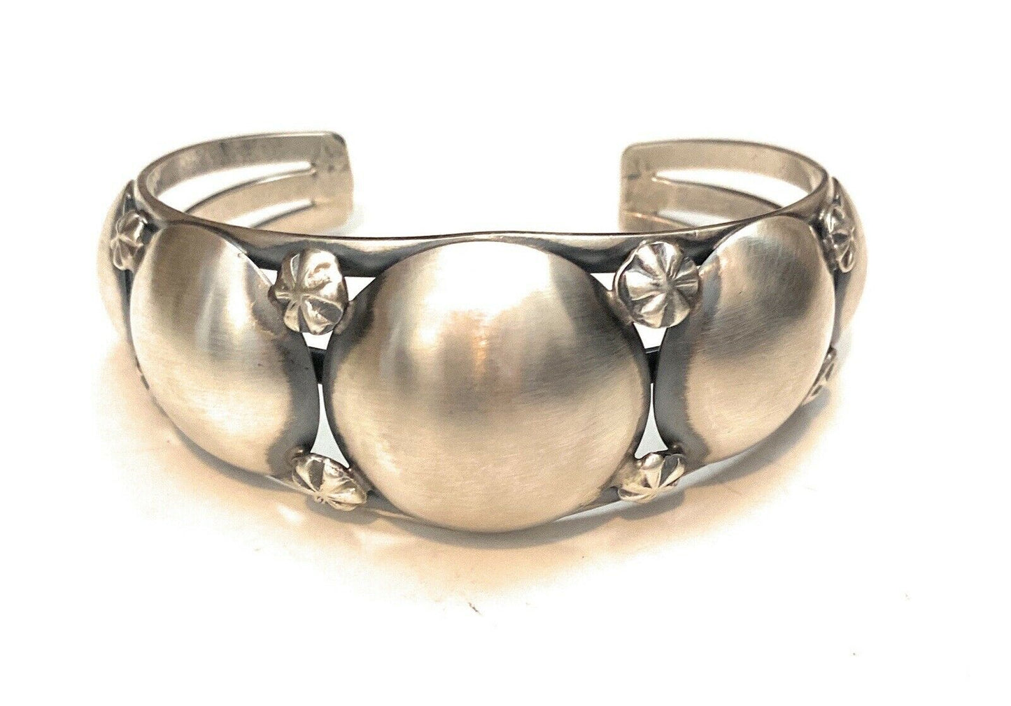 Handcrafted Sterling Silver Concho Cuff Bracelet By Emerson Thompson