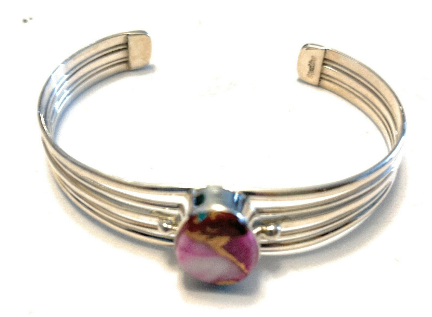 Handcrafted Pink Dream Mojave Sterling Silver Custom Cuff