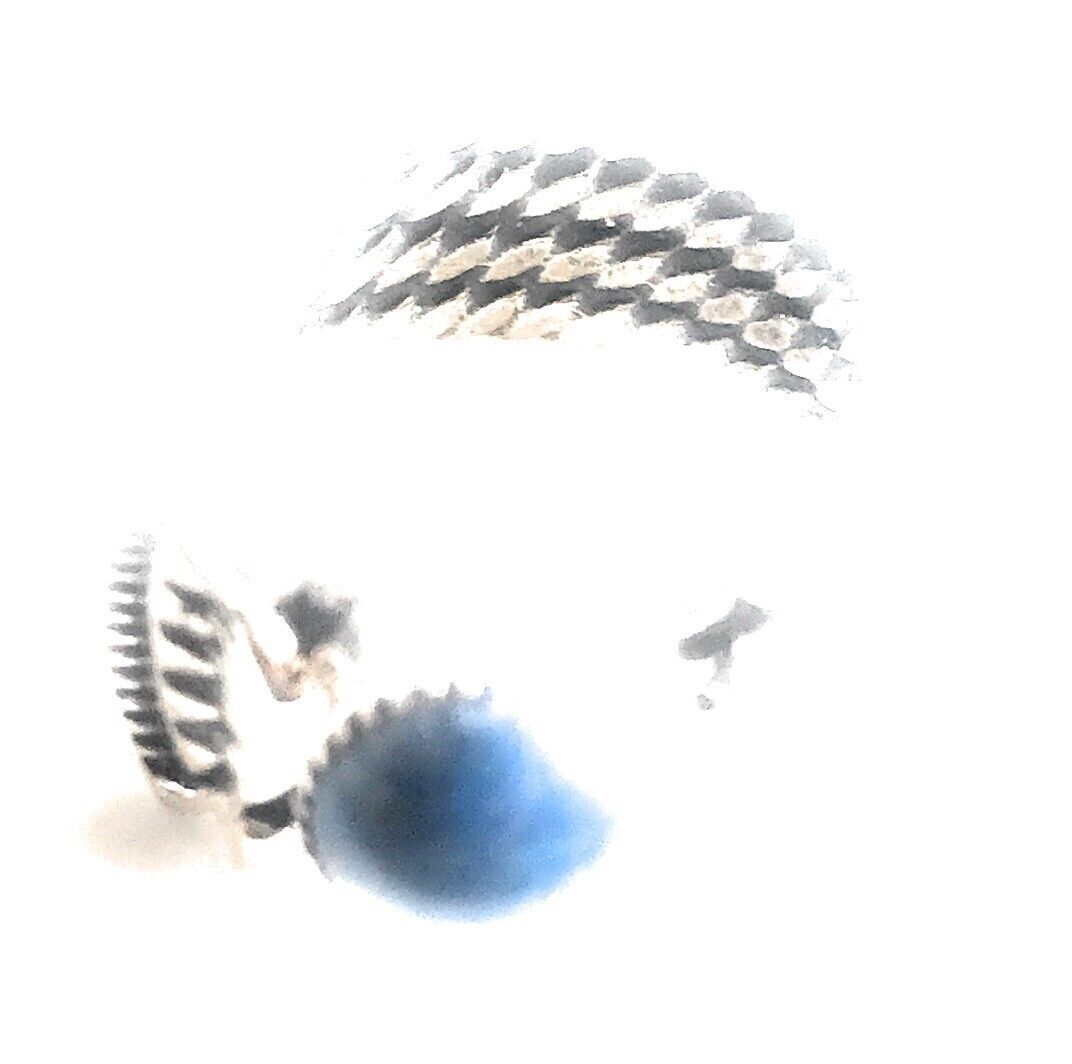Handcrafted Sterling Silver Lapis Rope Cigar Band Ring Size 4.5