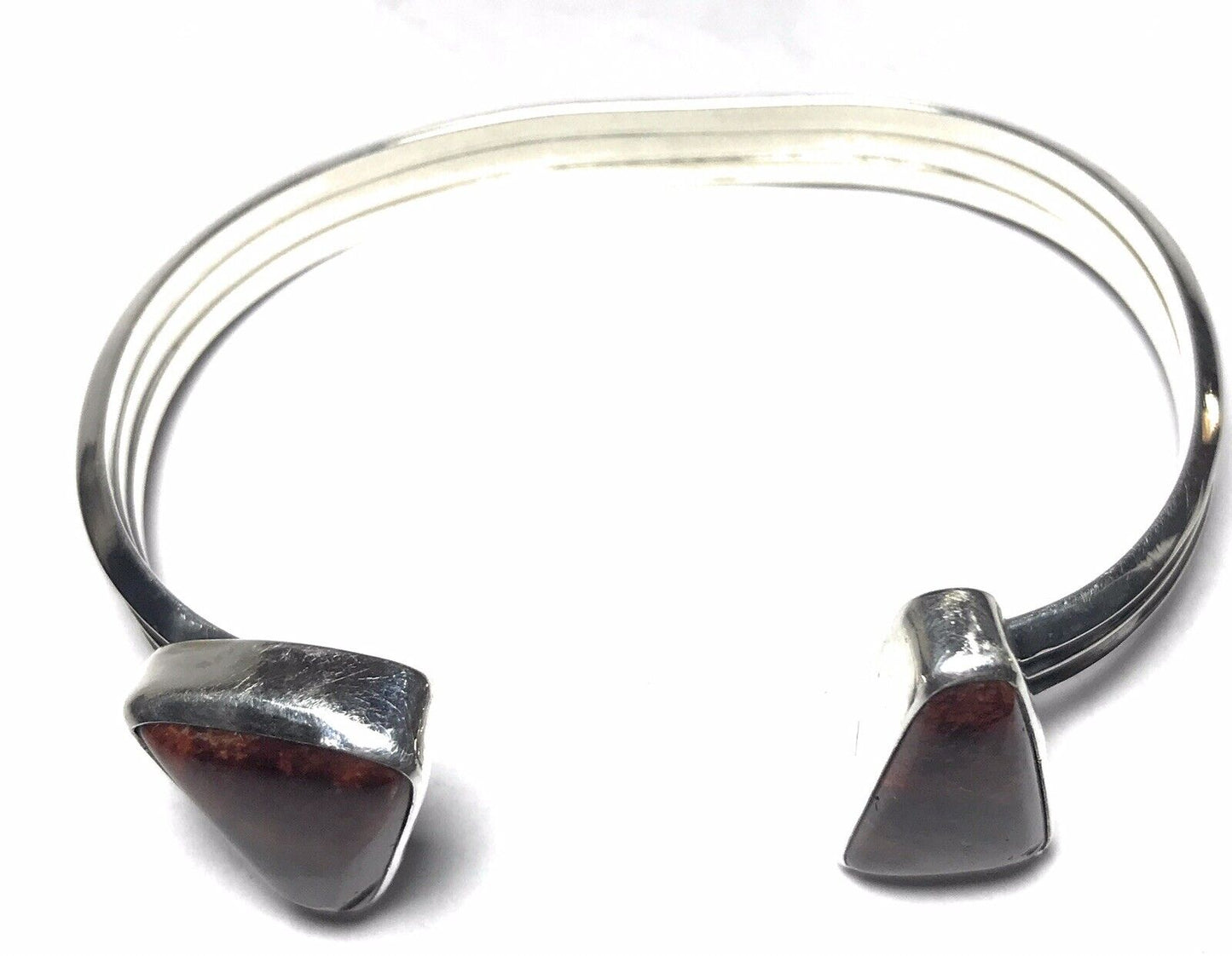 Handcrafted Spiny Oyster & Sterling Silver Bracelet Cuff Signed