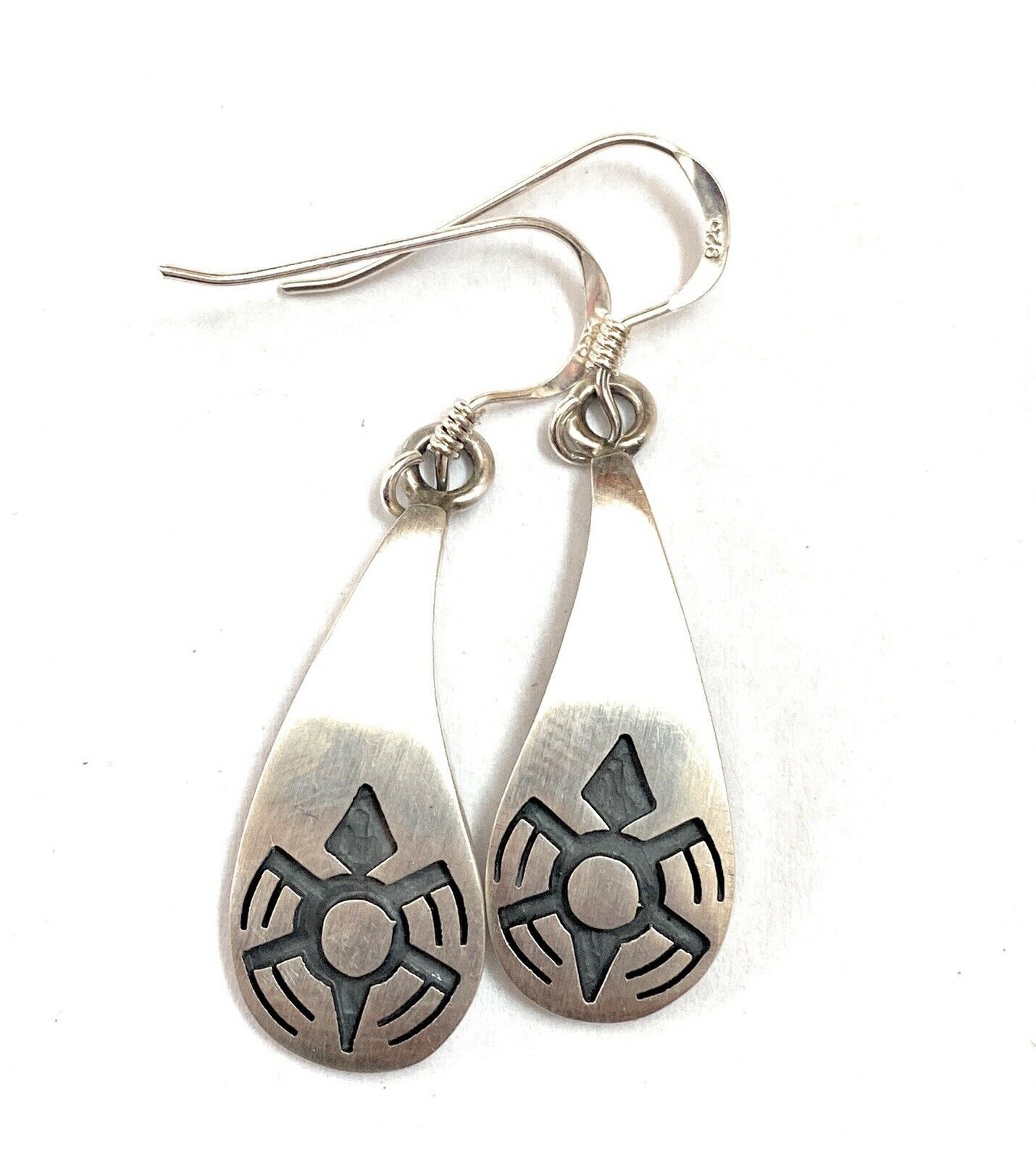 Handcrafted Sterling Silver Turtle Dangle Earrings