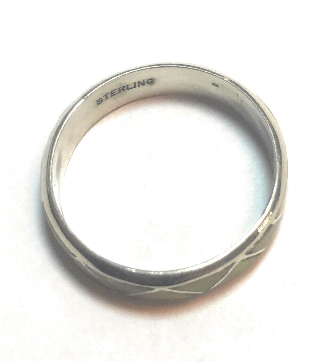 Handcrafted Sterling Silver Green Opal Stacker Ring