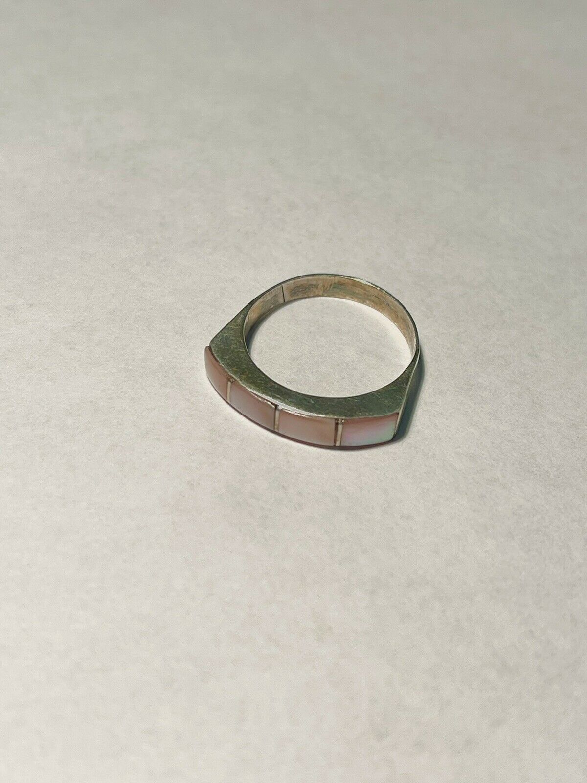 Pink Mussel Inlay Stacker Bands