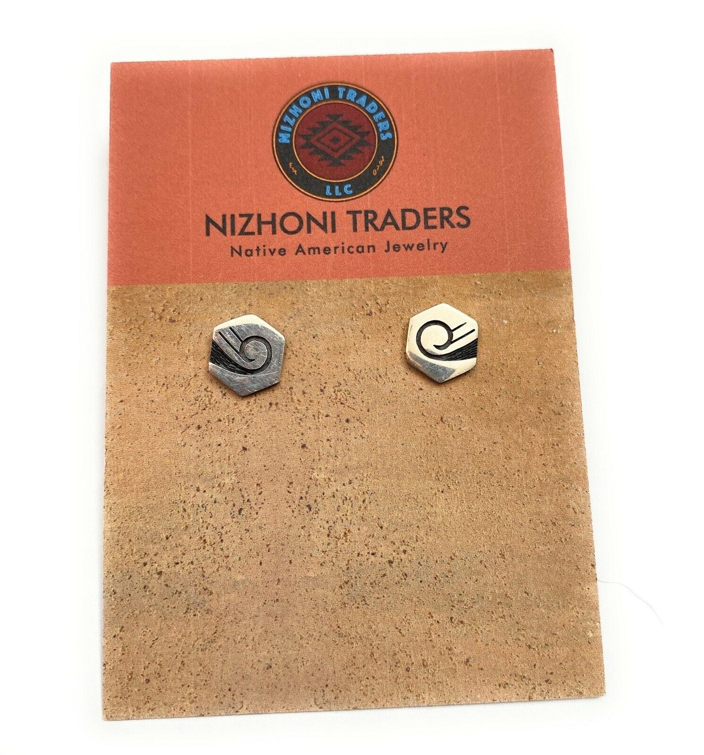 Handcrafted Overlaid Sterling Silver Swirl Stud Earrings