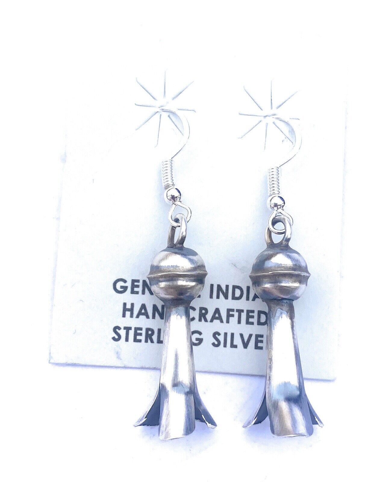 Handcrafted Sterling Silver Blossom Dangle Earrings