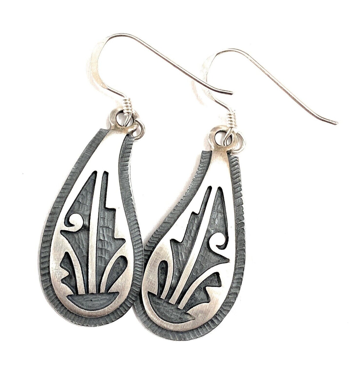 Handcrafted Overlaid Sterling Silver Dangle Earrings