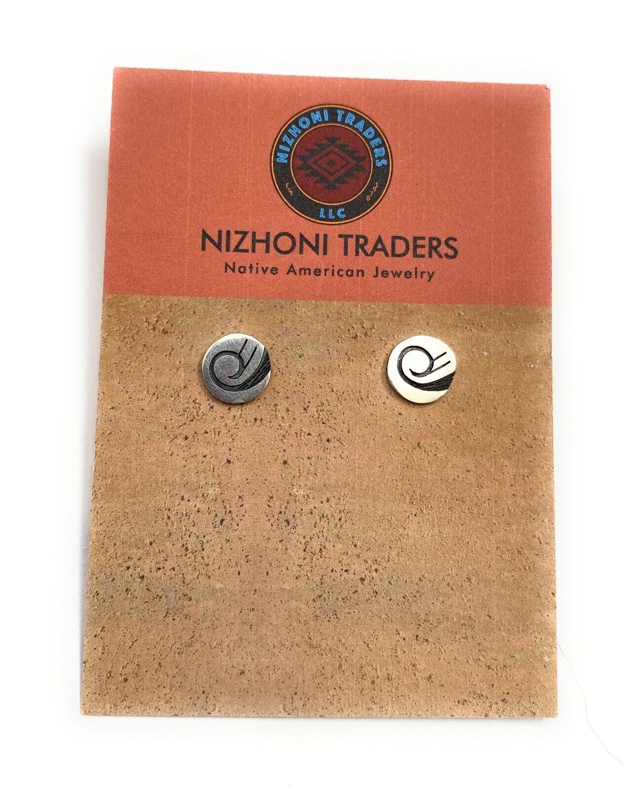 Handcrafted Overlaid Sterling Silver Swirl Stud Earrings