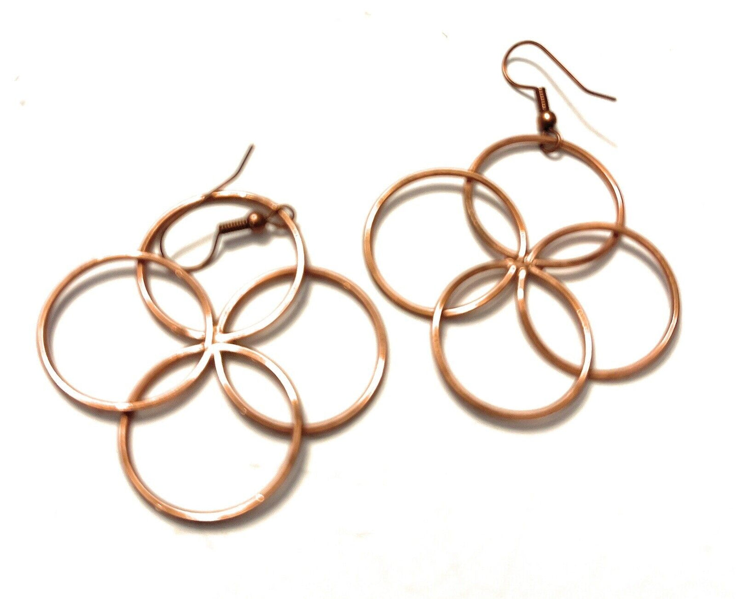 Handcrafted Copper Butterfly Twist Wire Dangle Earrings