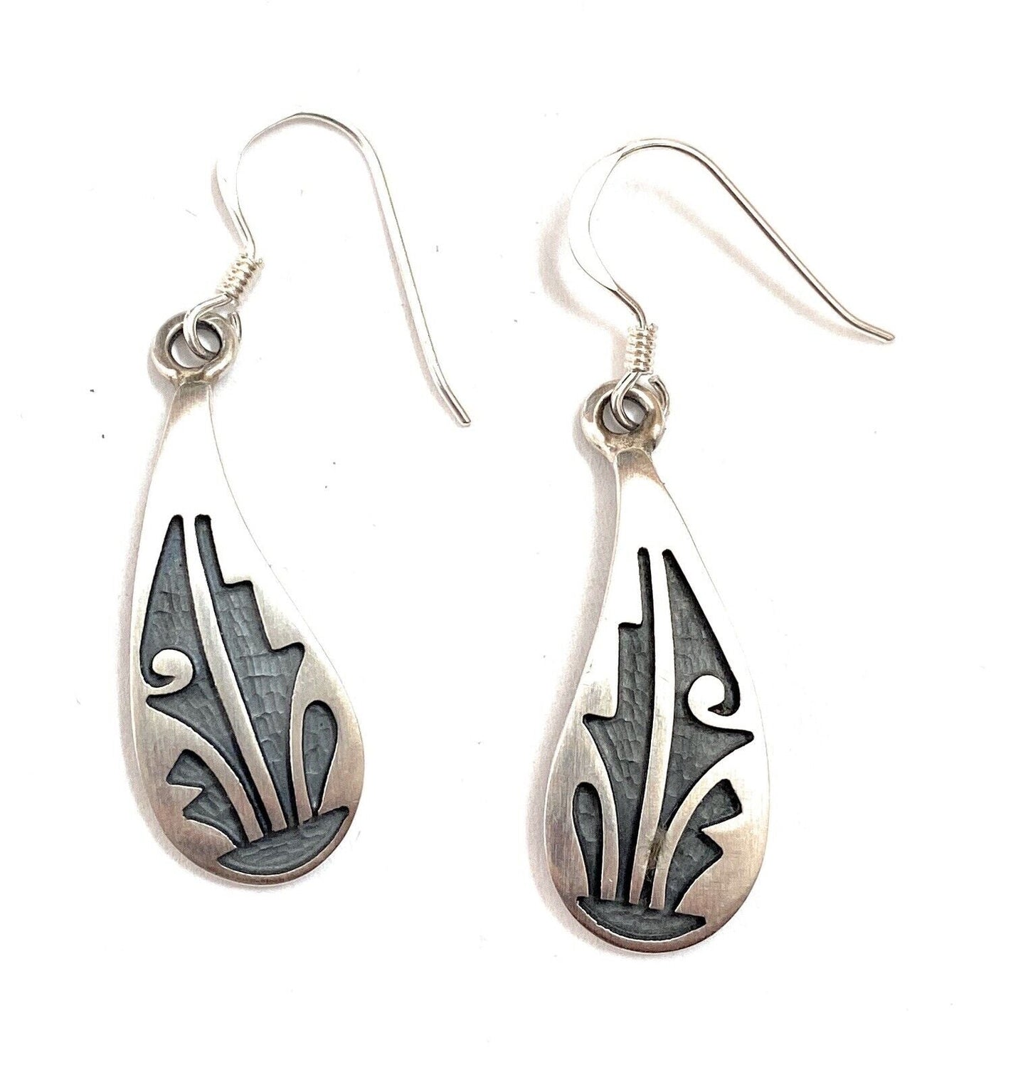 Handcrafted Overlaid Sterling Silver Dangle Earrings