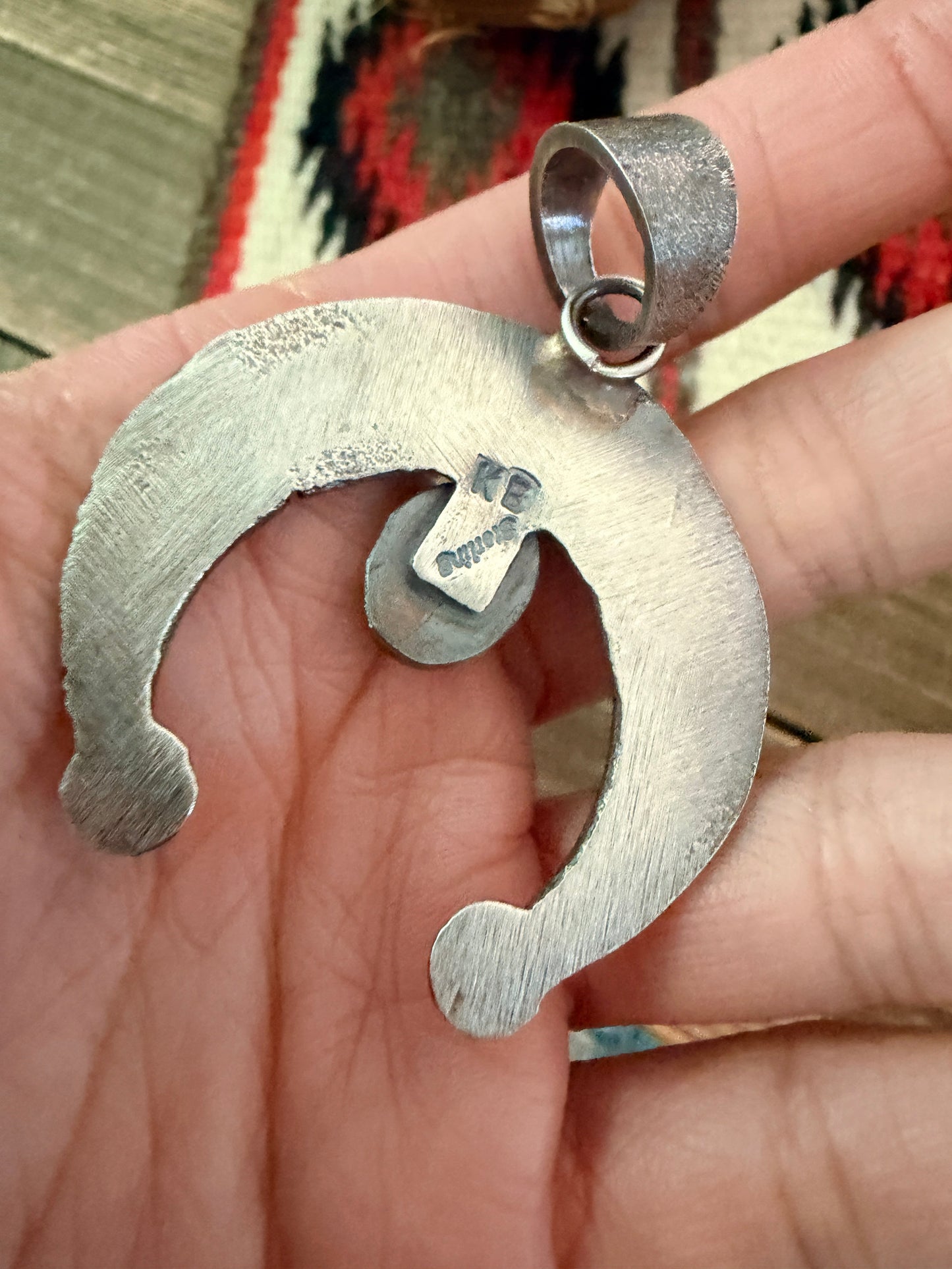 Handcrafted Sterling Silver & Golden Hills Turquoise Naja Pendant by Kevin Billah