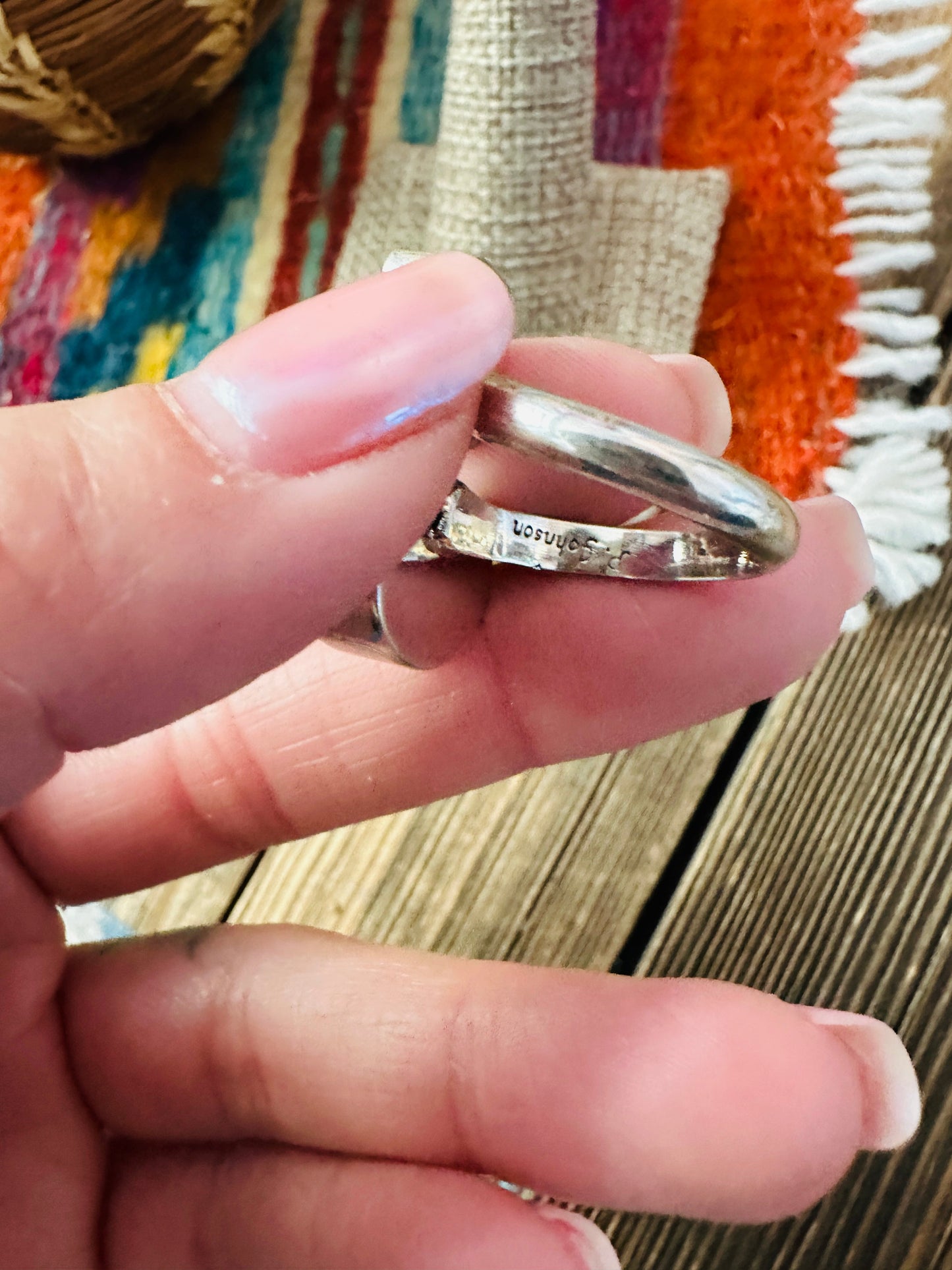 Handcrafted Purple Spiny Oyster & Sterling Silver Adjustable Ring