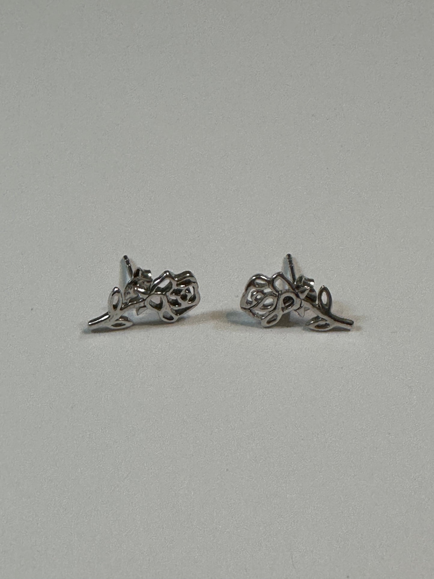 Sterling Silver Birthday Flower Stud Earrings June