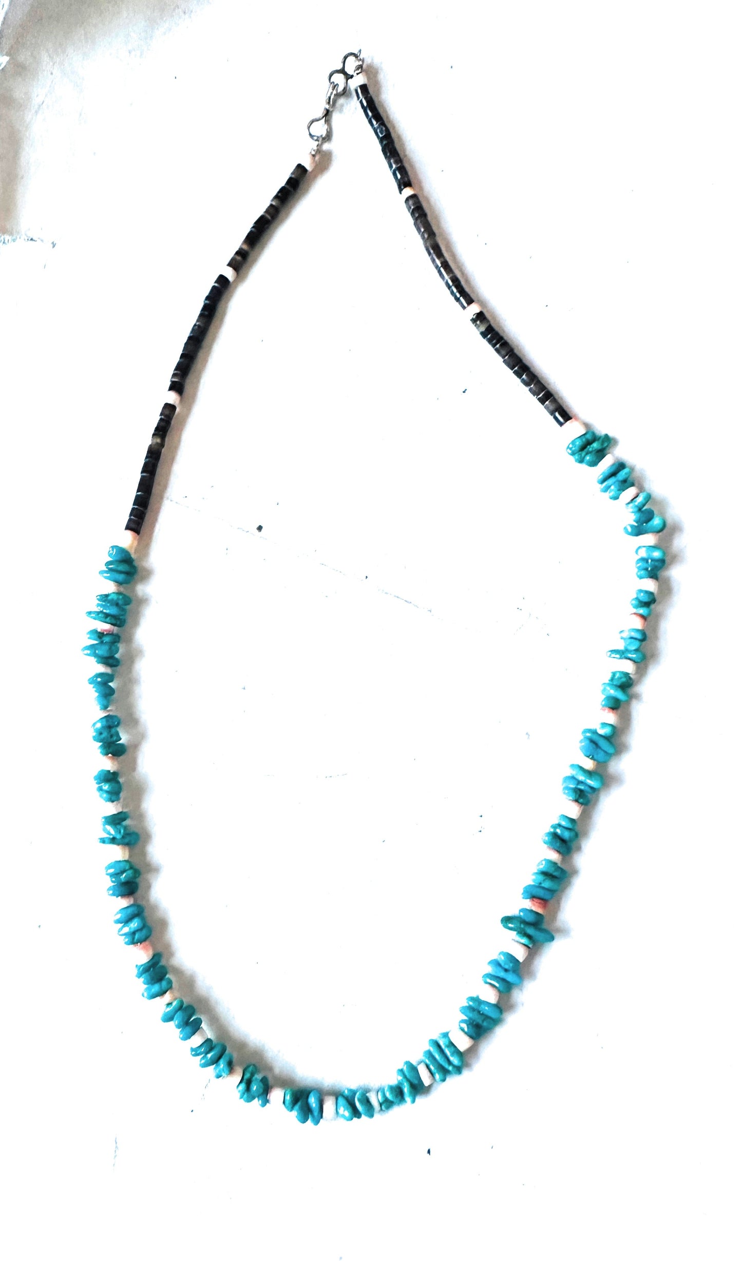 Handcrafted Turquoise, Spiny & Heishi 18” Beaded Necklace