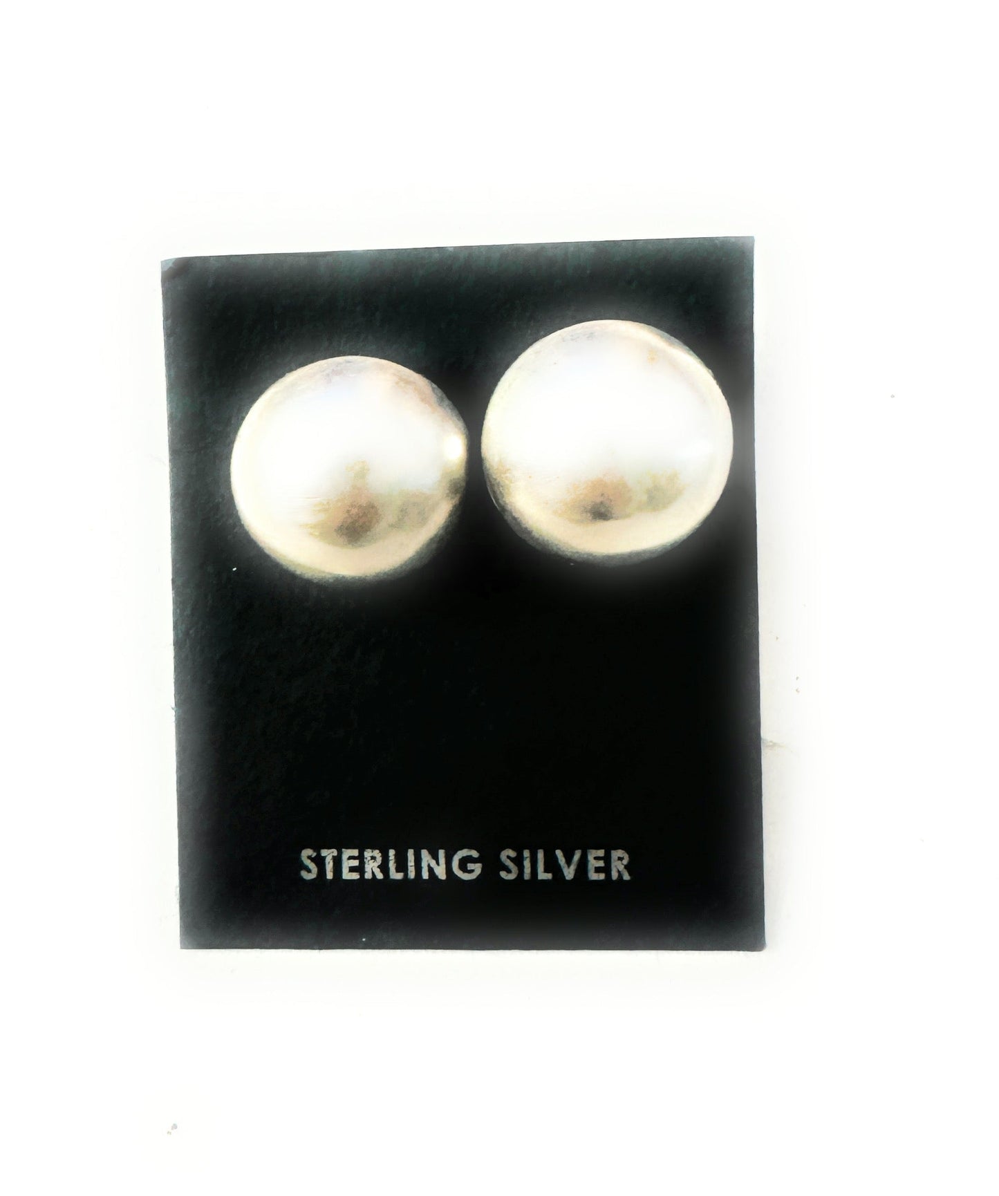 Handcrafted 8mm Sterling Silver Ball Stud Earrings