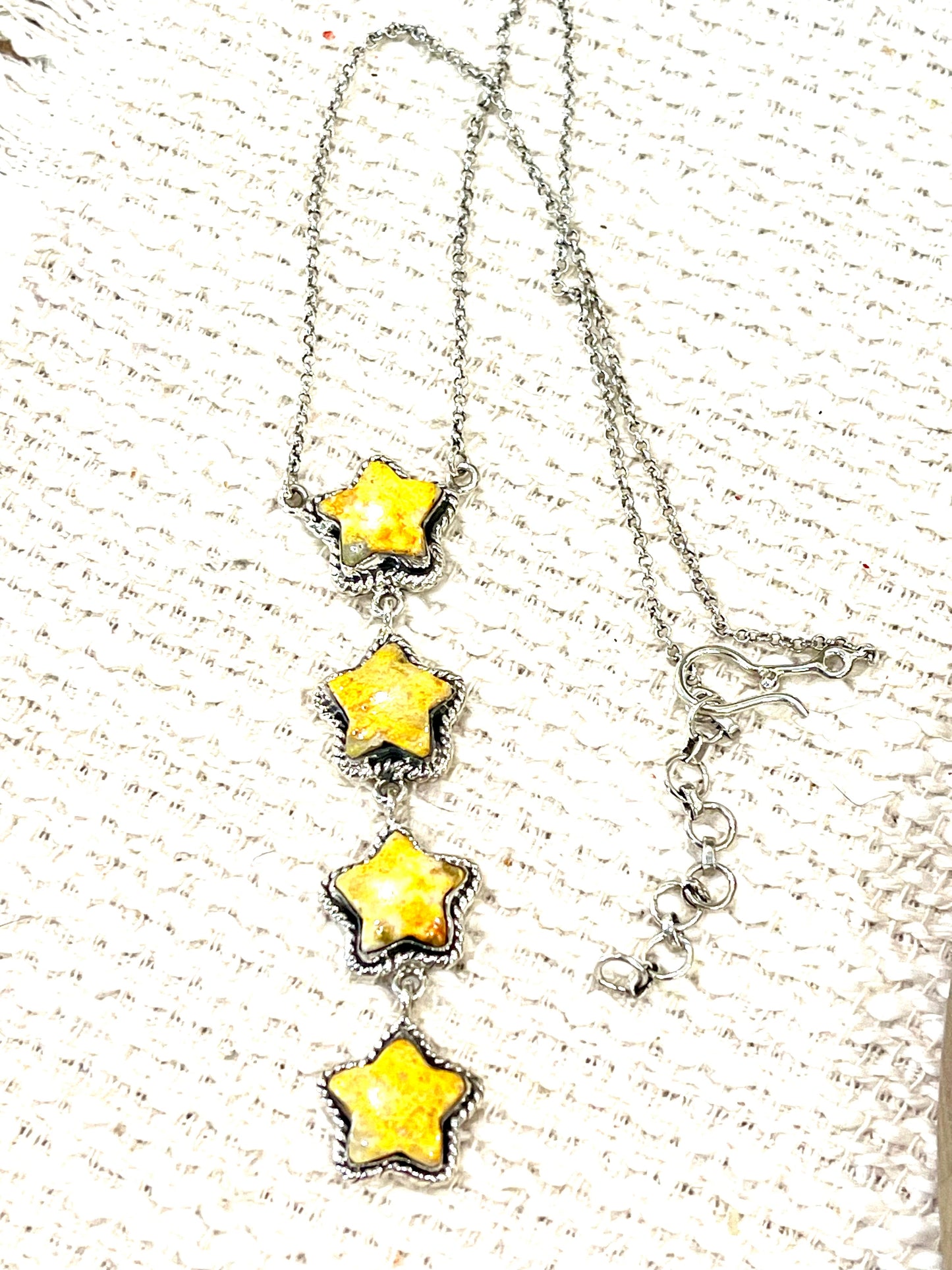 Handcrafted Sterling Silver & Bumble Bee Star Drop Necklace