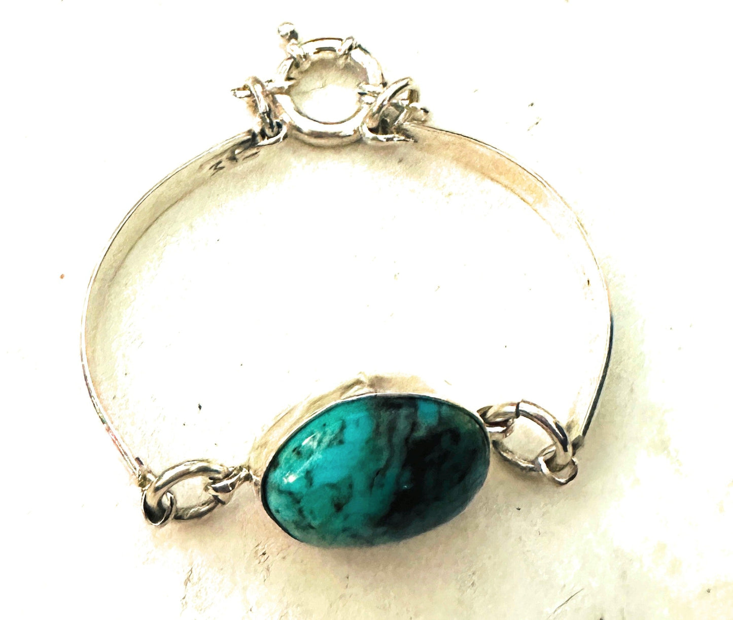 Handcrafted Turquoise & Sterling Silver Floating Link Bracelet