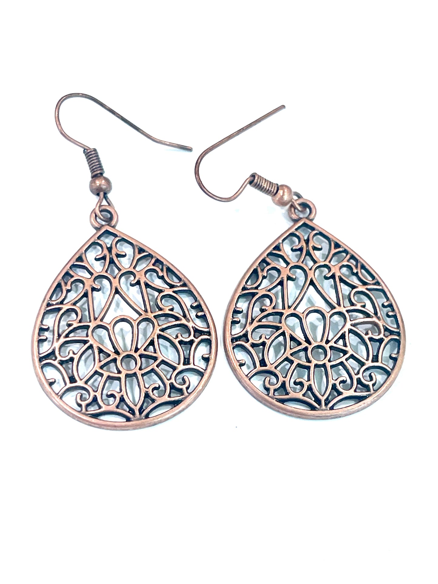 Vintage Handmade Copper Dangle Earrings