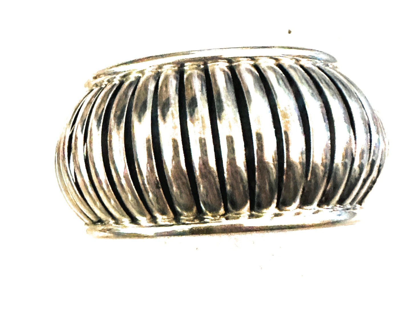 Handcrafted Rolled Sterling Silver Cuff Bracelet
