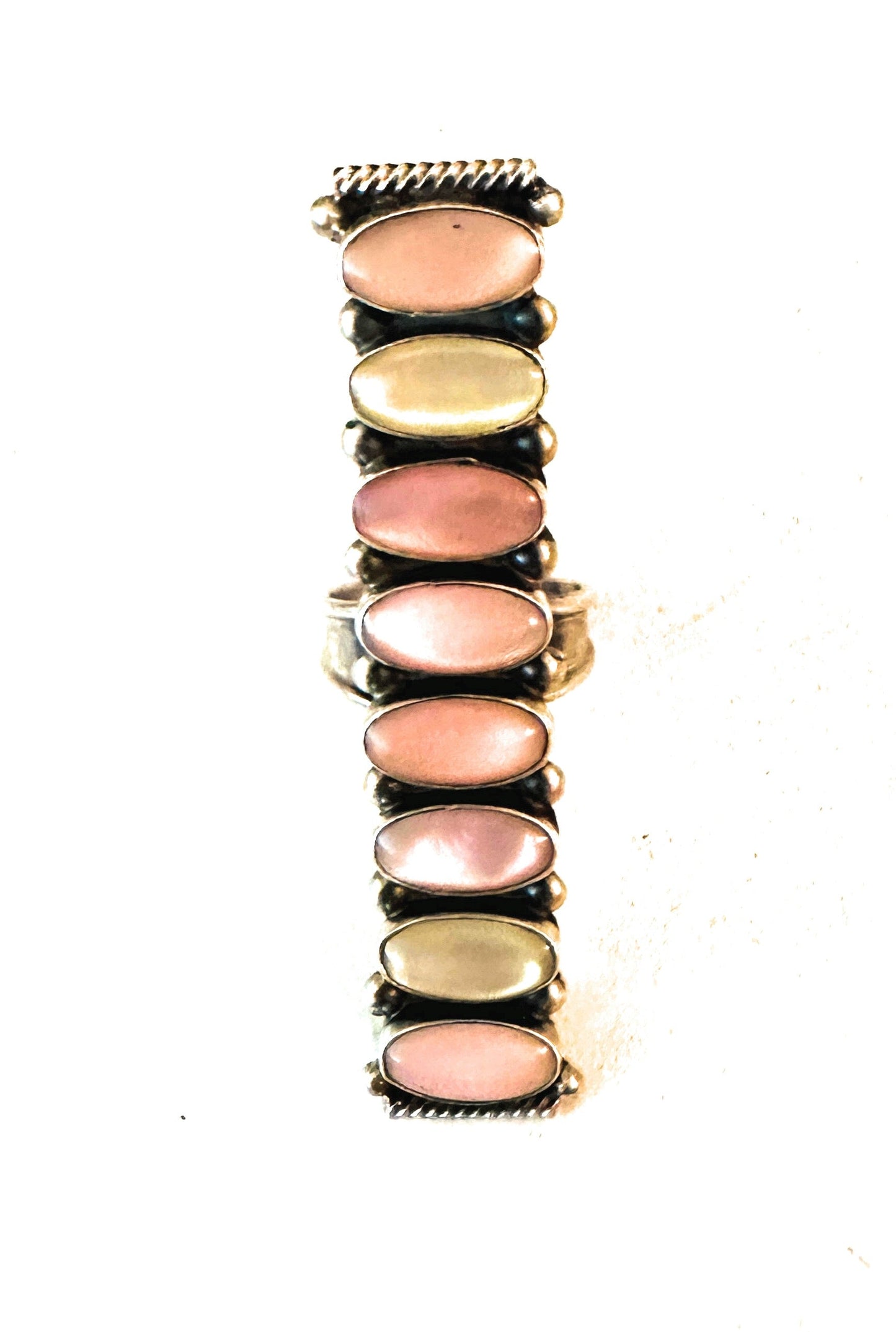 Handcrafted Mother of Pearl & Sterling Silver Adjustable Ring by Jacqueline Silver