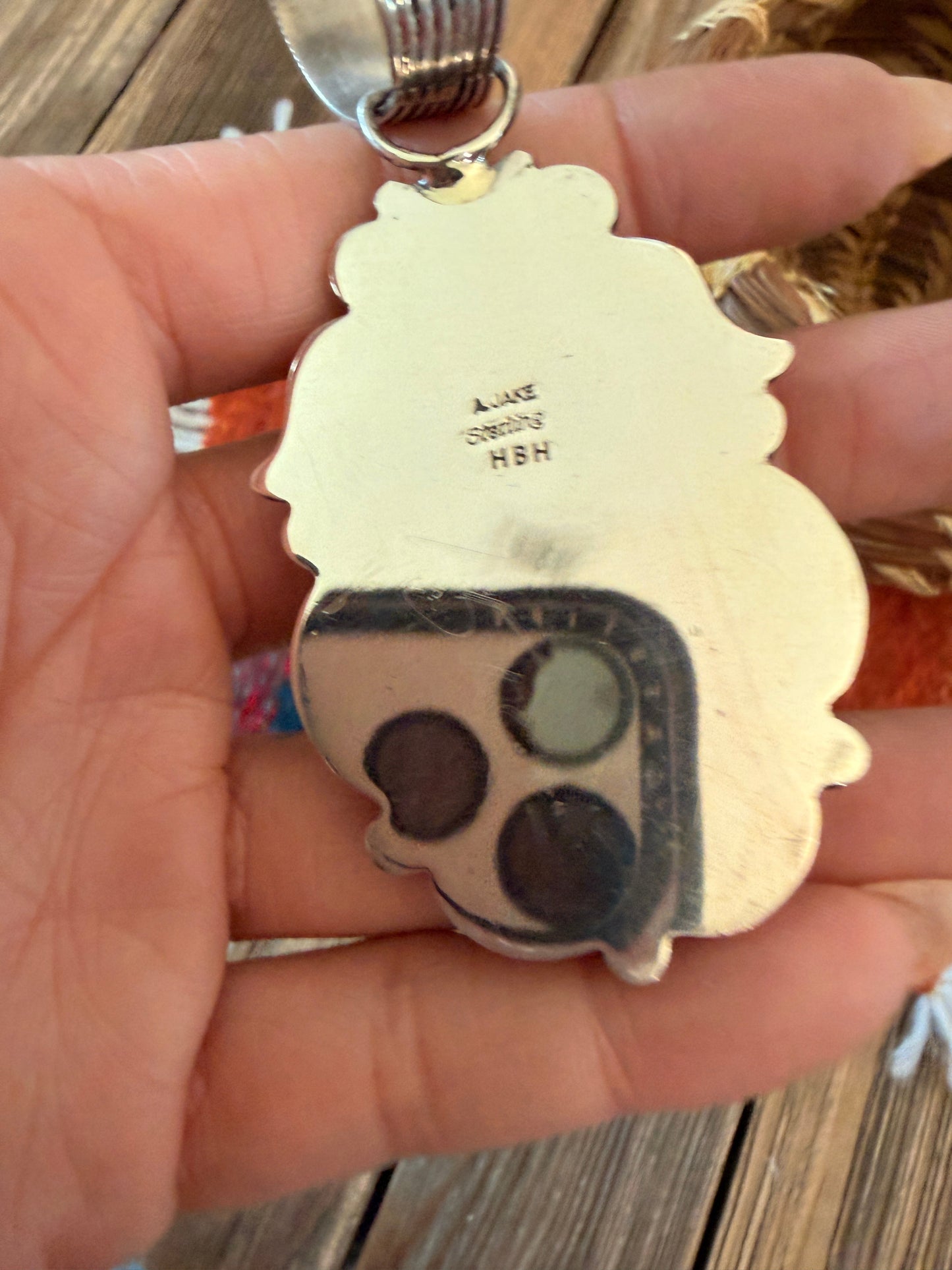 Handcrafted Sterling Silver & Sonoran Mountain Turquoise Pendant by Albert Jake