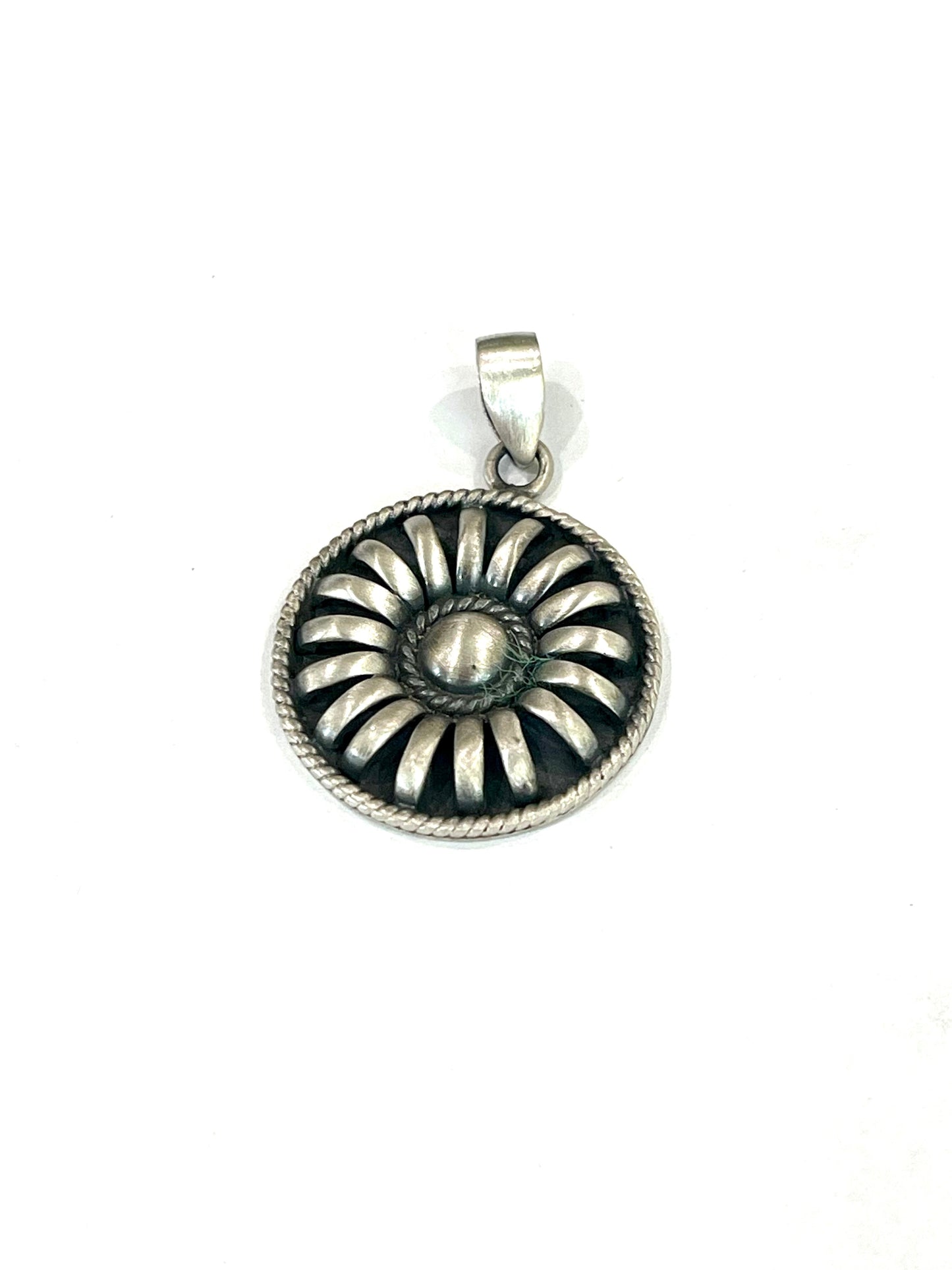 Handmade Sterling Silver Pendant with Signed Nizhoni