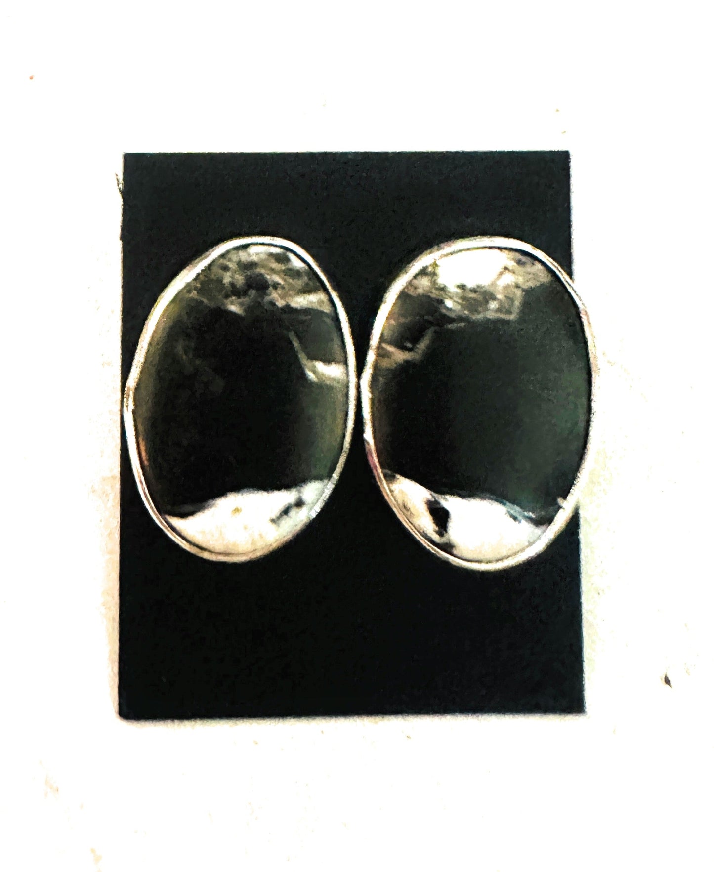 Handcrafted White Buffalo & Sterling Silver Post Earrings