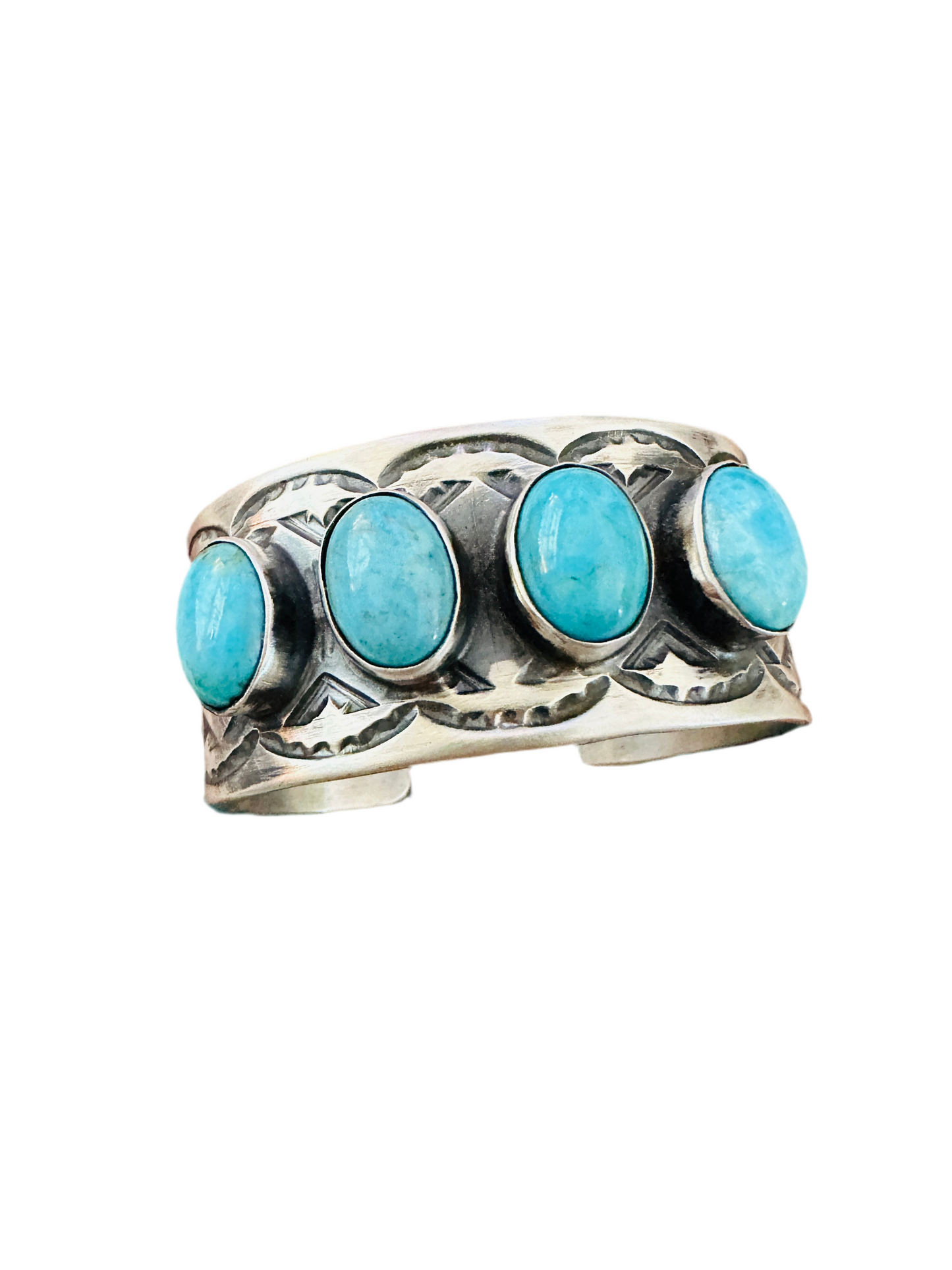 Handcrafted Sterling Silver & Turquoise Cuff Bracelet by Chimney Butte