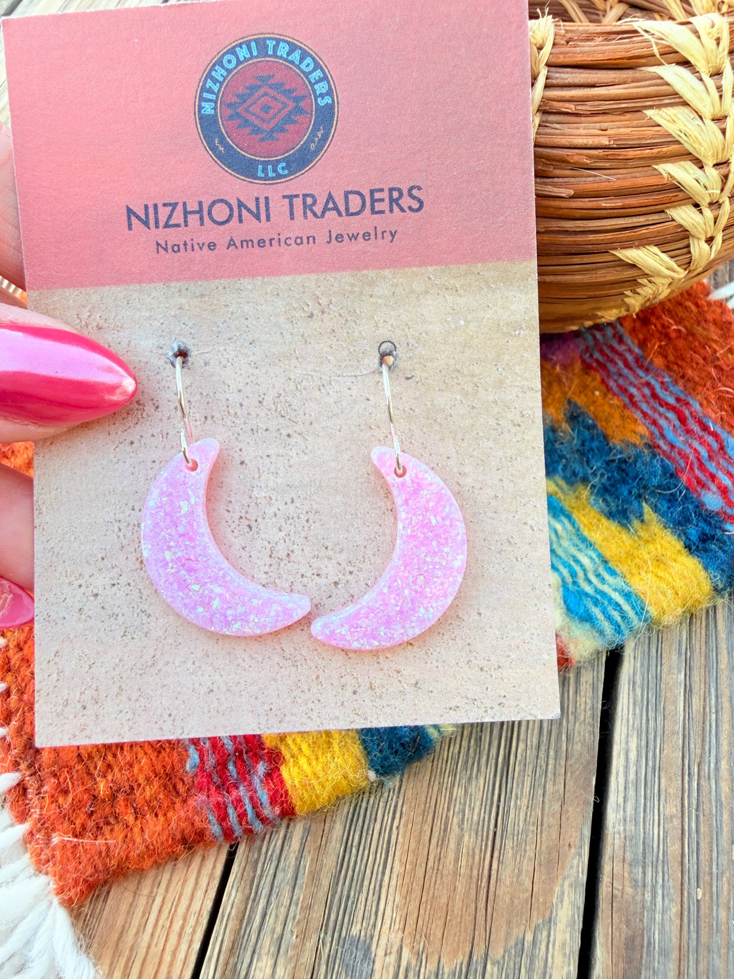 Handcrafted Sterling Silver & Opal Moon Dangle Earrings (Copy)