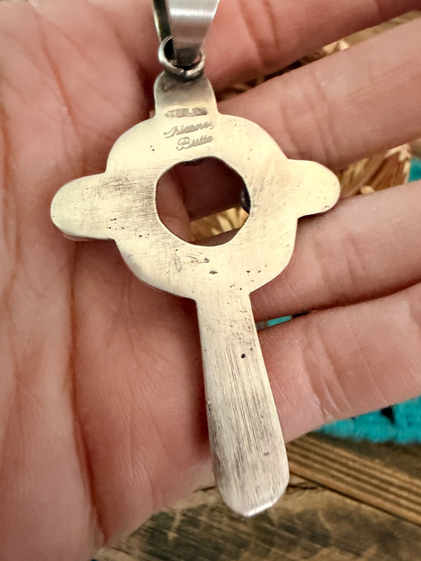 Handcrafted Sterling Silver & Turquoise Pendant by Chimney Butte