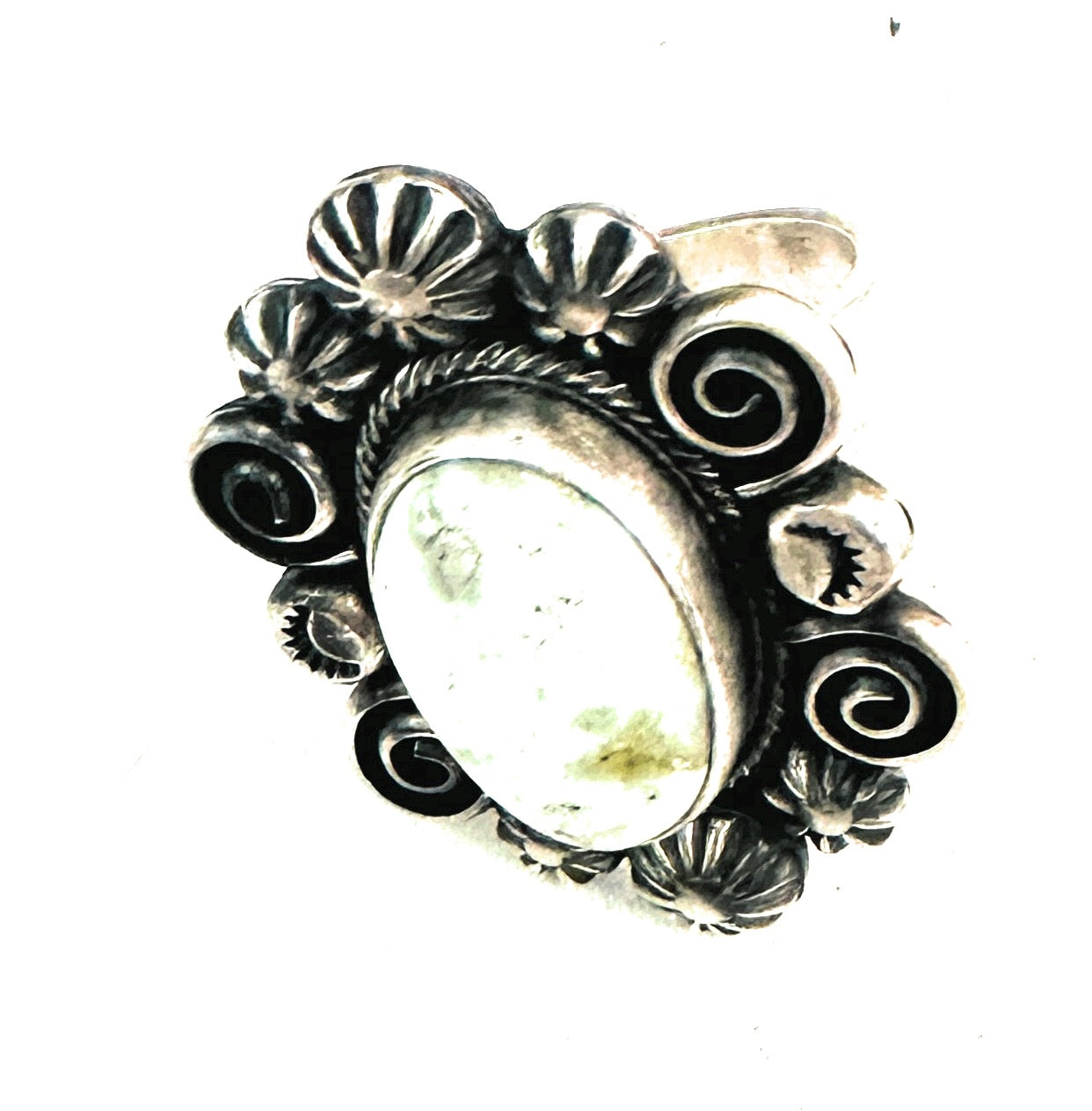 Handcrafted Sterling Silver & Palomino Turquoise Ring Size 8.25