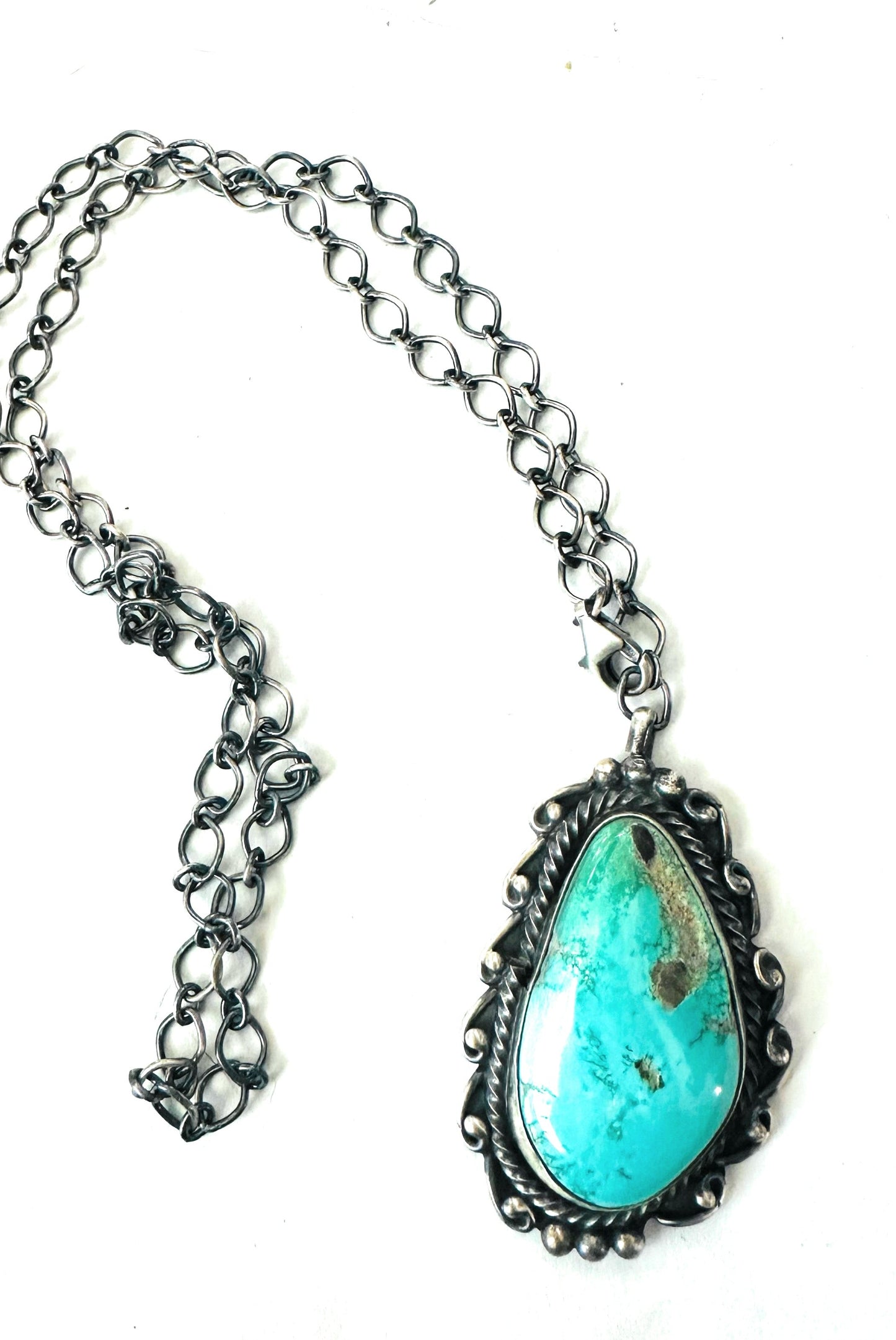 Handcrafted Sterling Silver & Turquoise Necklace