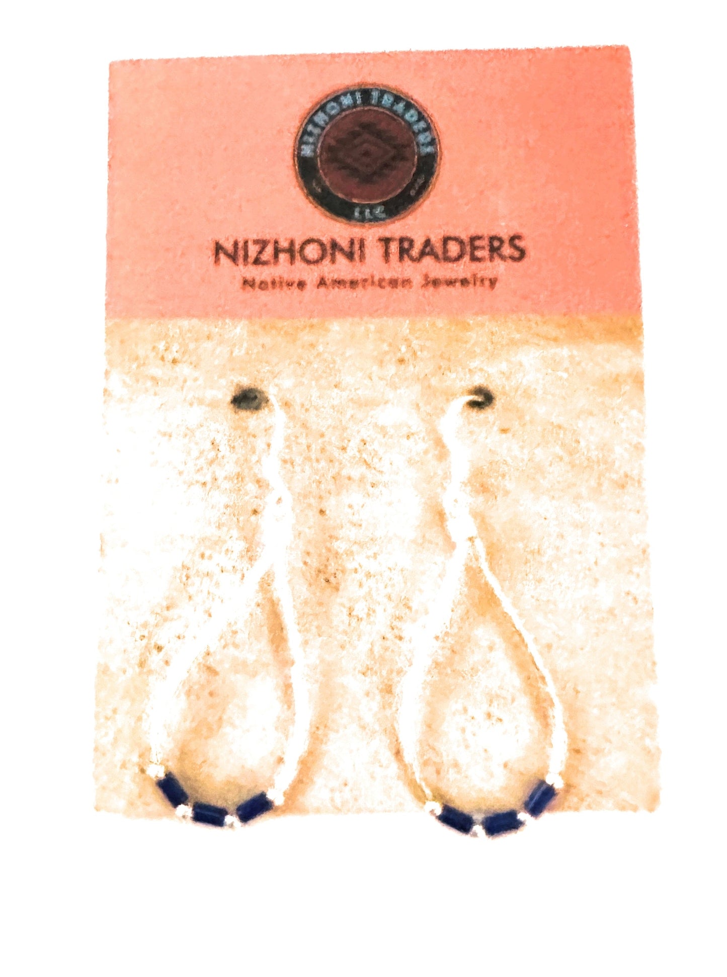 Handcrafted Sterling Liquid Silver & Lapis Beaded Dangle Earrings