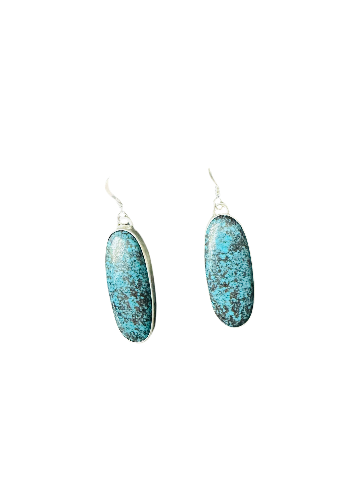 Handcrafted Turquoise & Sterling Silver Dangle Earrings