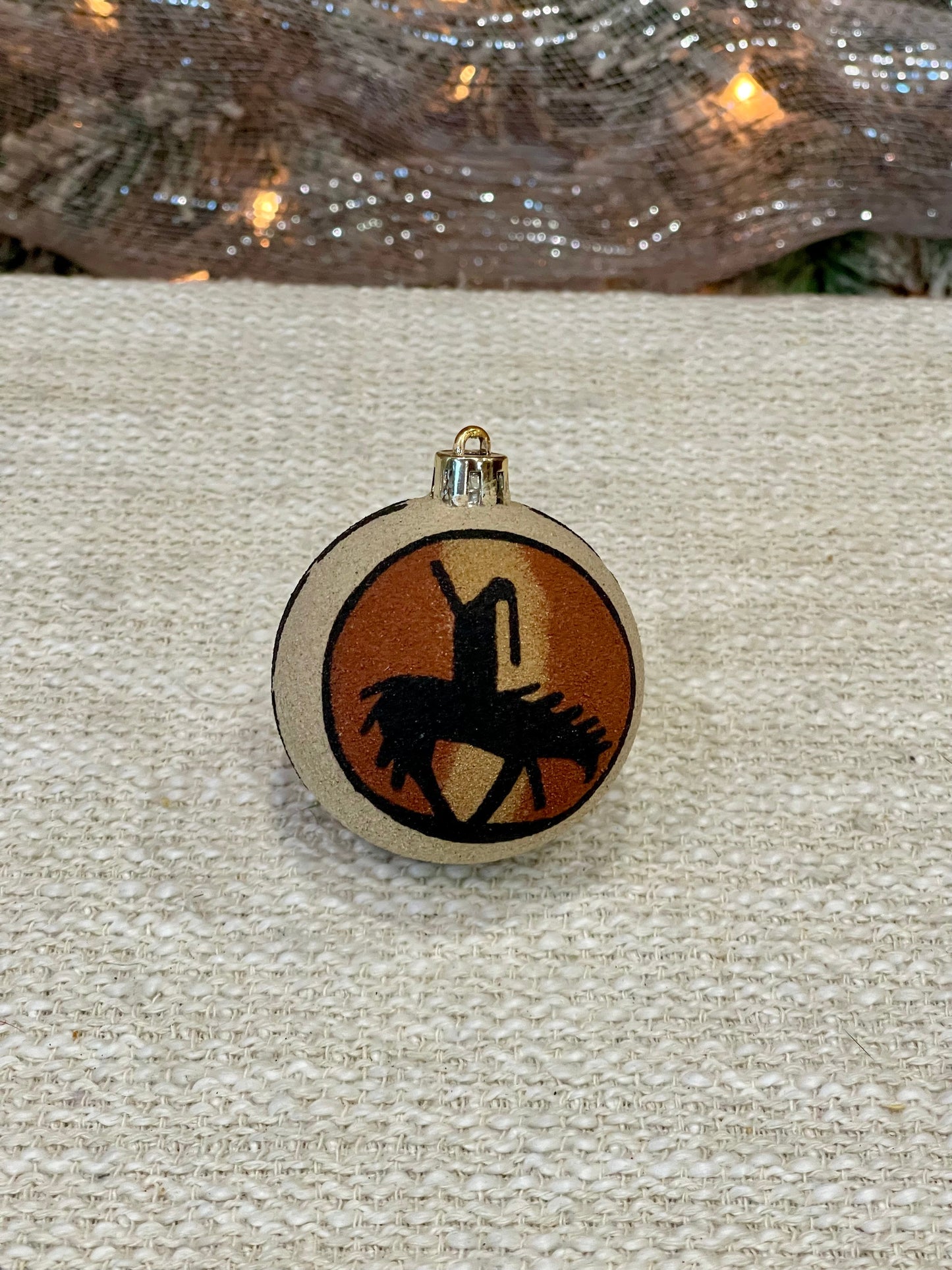 Handcrafted Ceramic Sand Painted Ornament