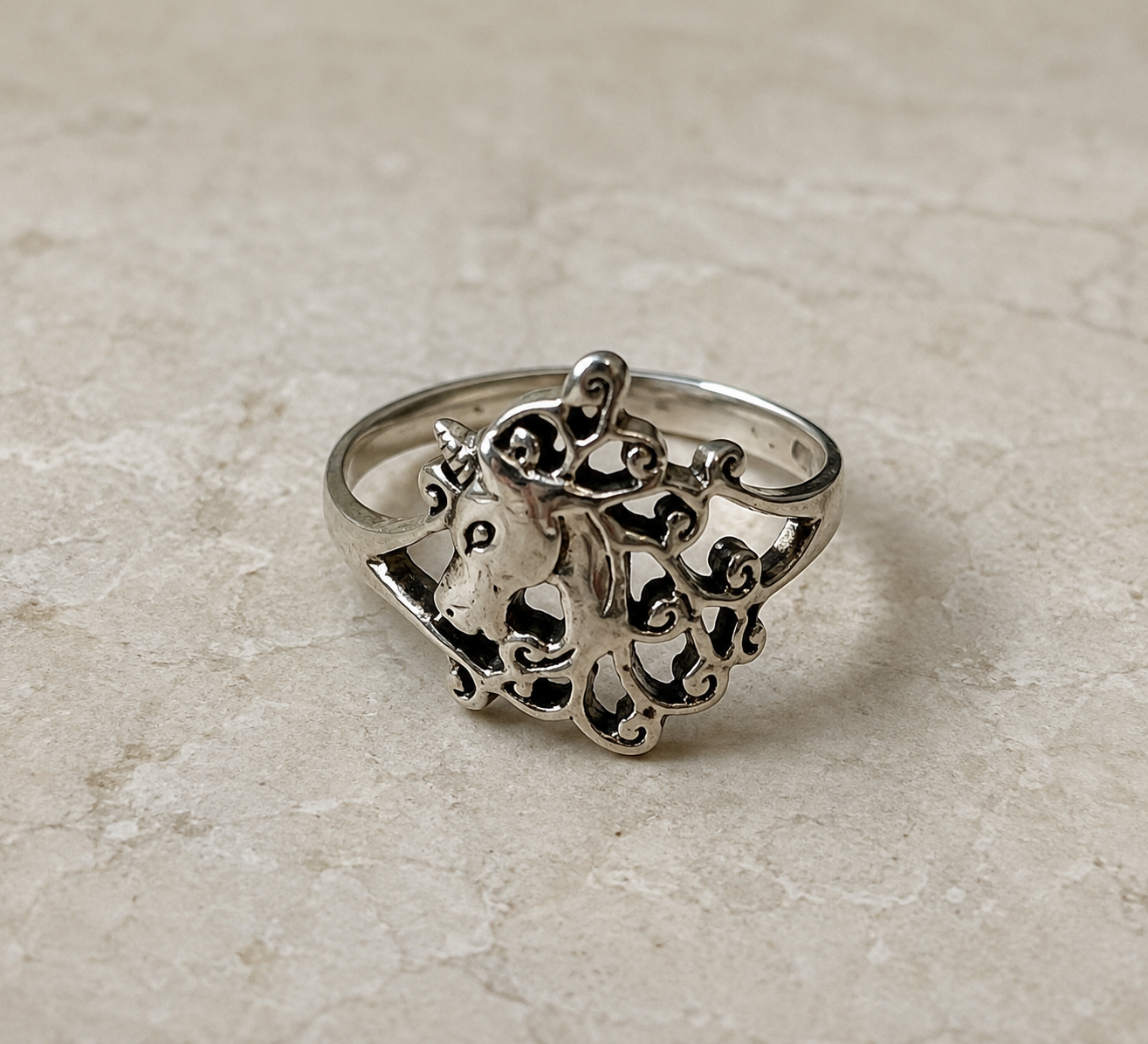 Sterling Silver Horse Ring