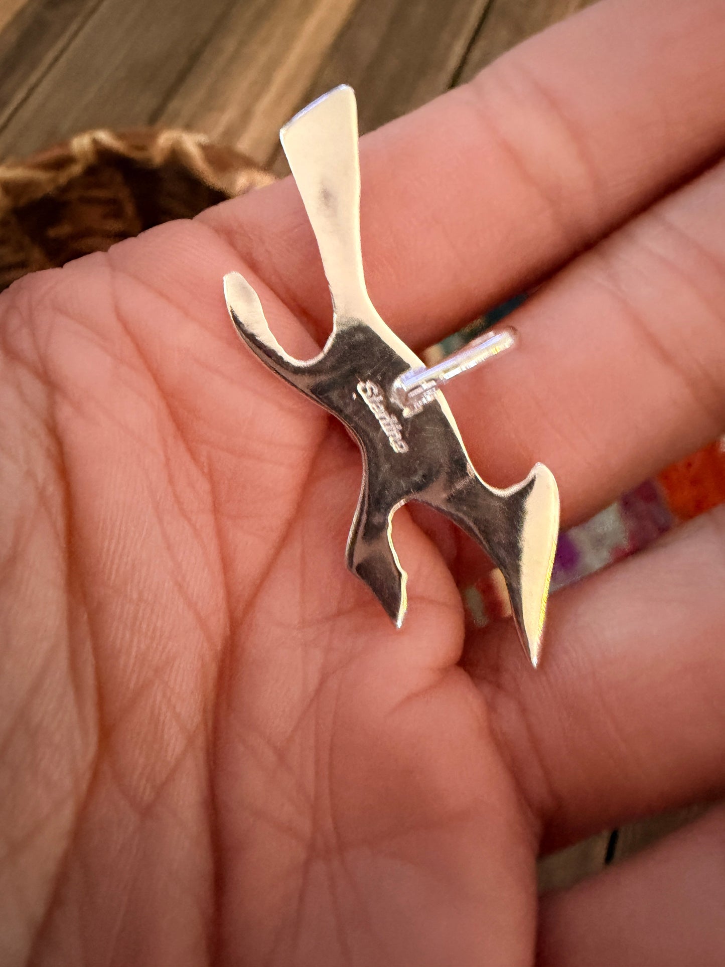 Handcrafted Sterling Silver & Pink Dream Mojave Road Runner Pendant by Joseph Martinez