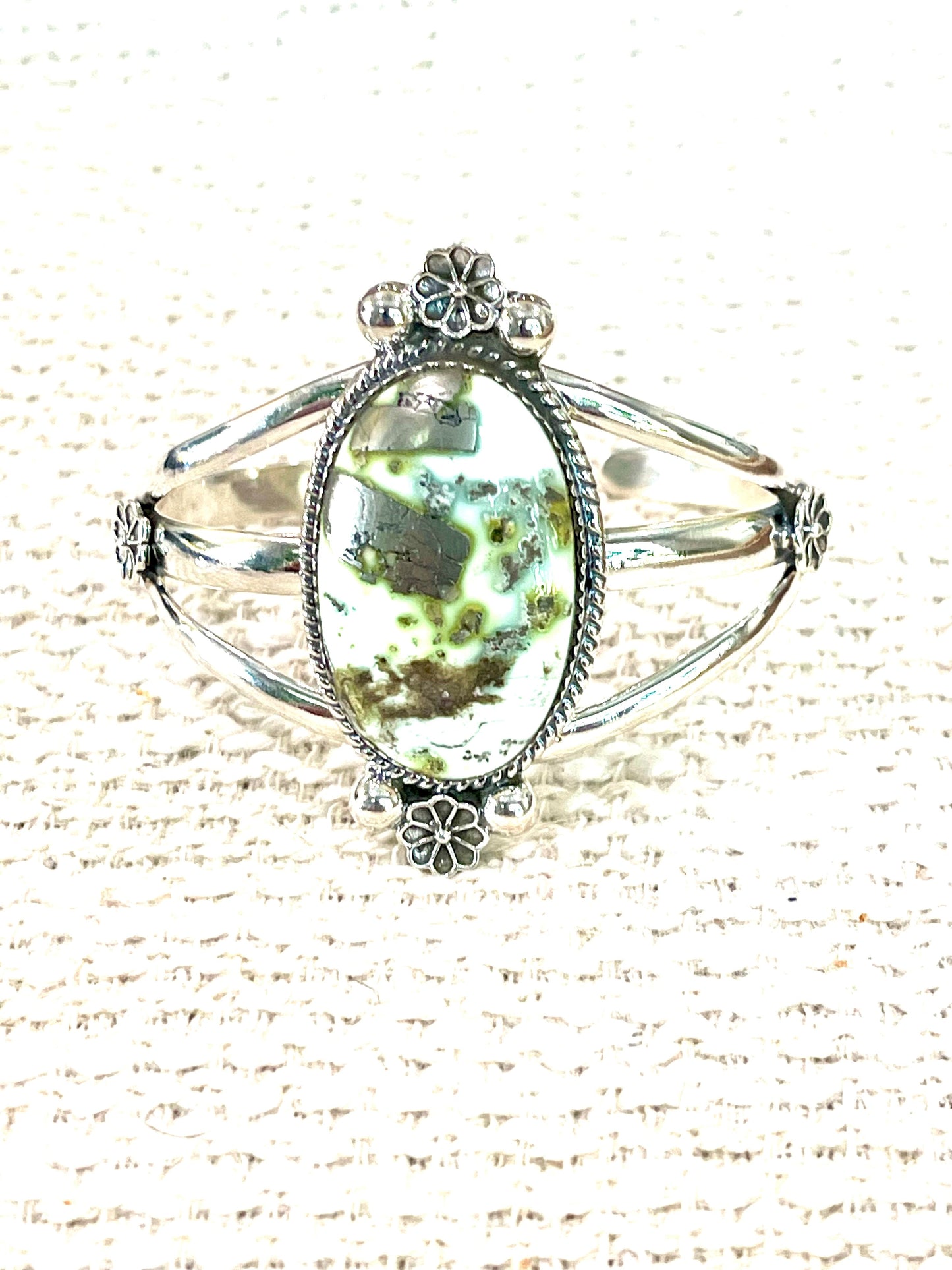 Gorgeous Handmade Sterling Silver & Palomino Cuff Bracelet