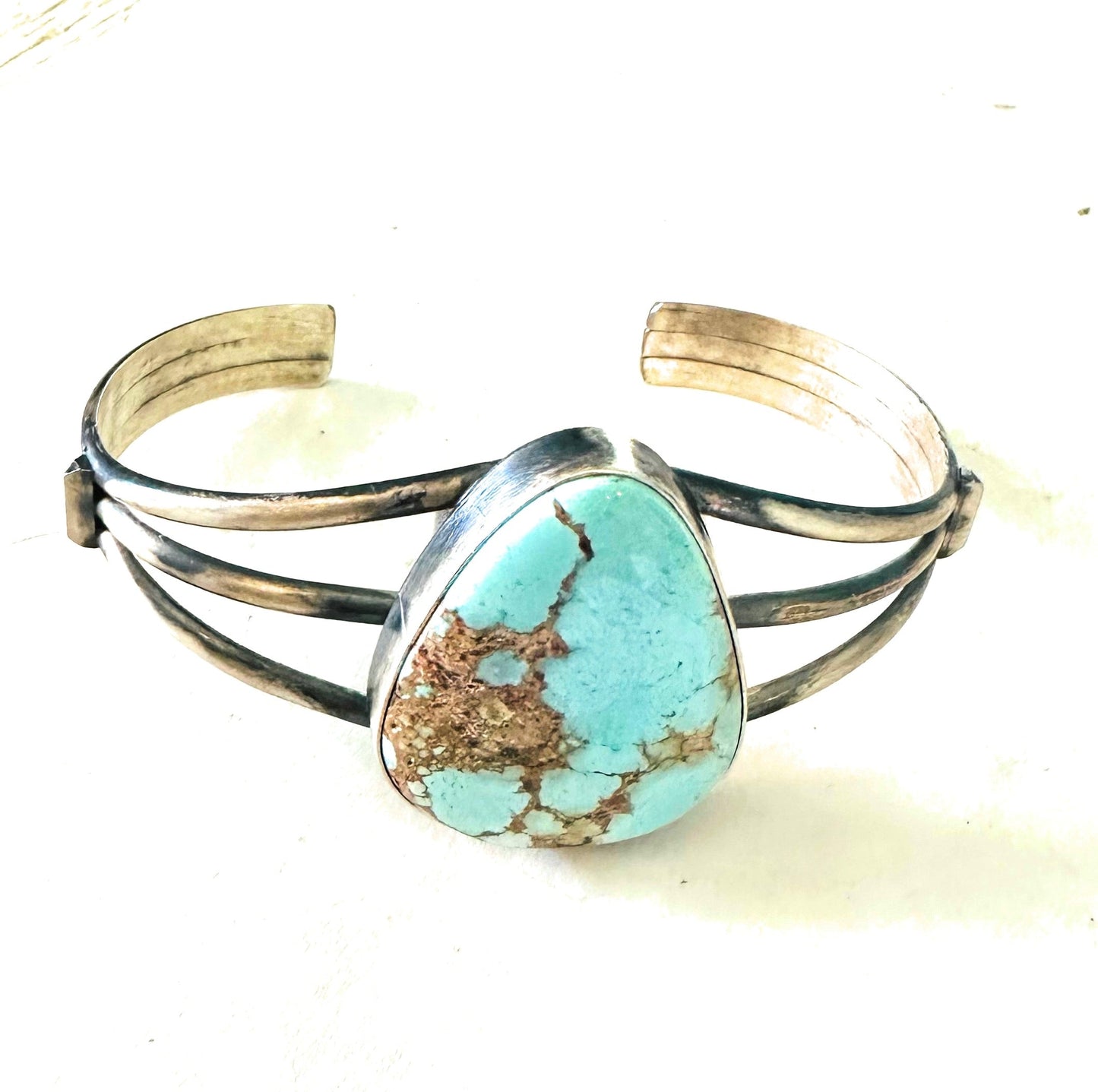 Handcrafted Golden Hills Turquoise & Sterling Silver Cuff Bracelet