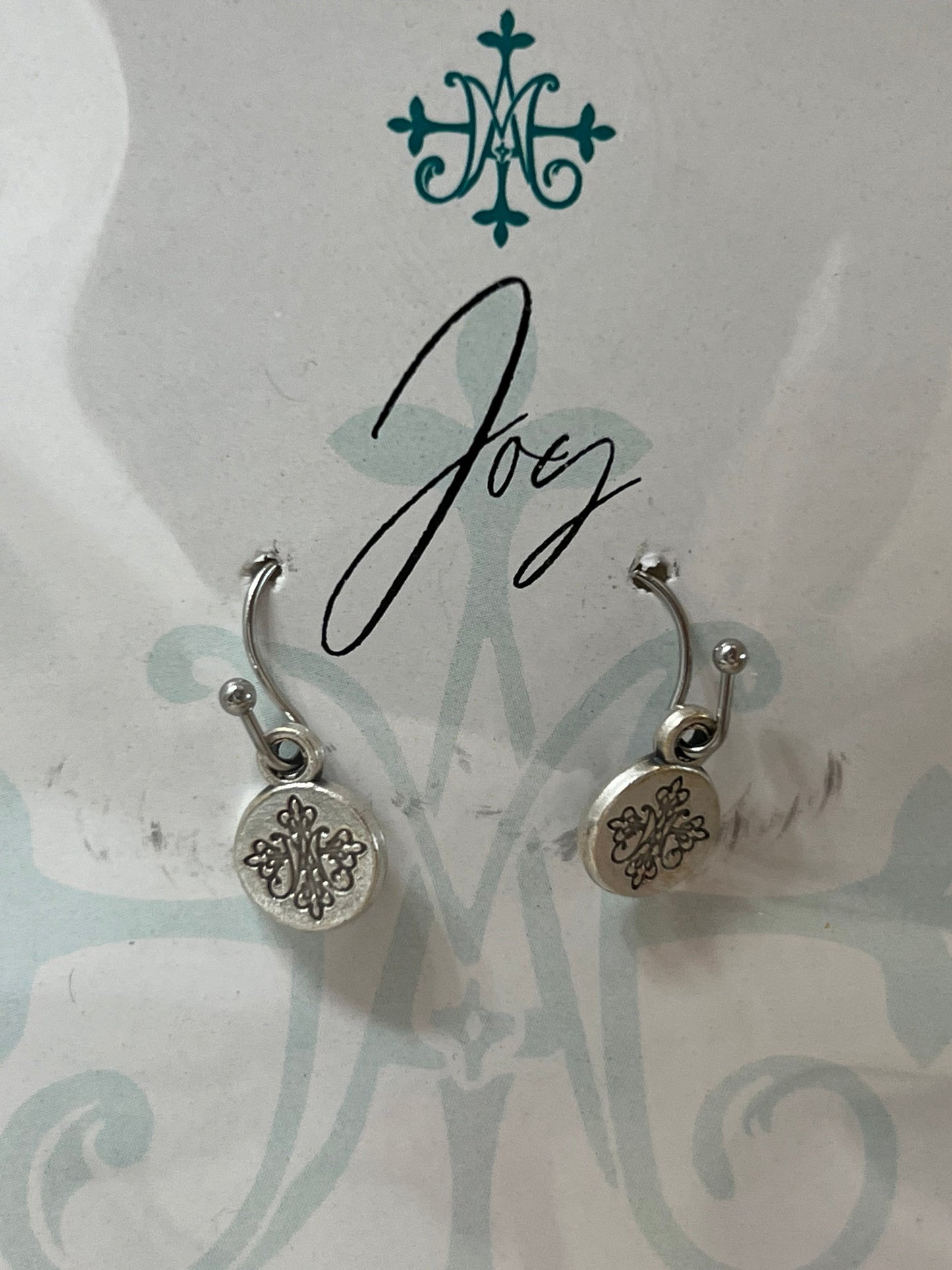 Silver Joy Cross Earrings