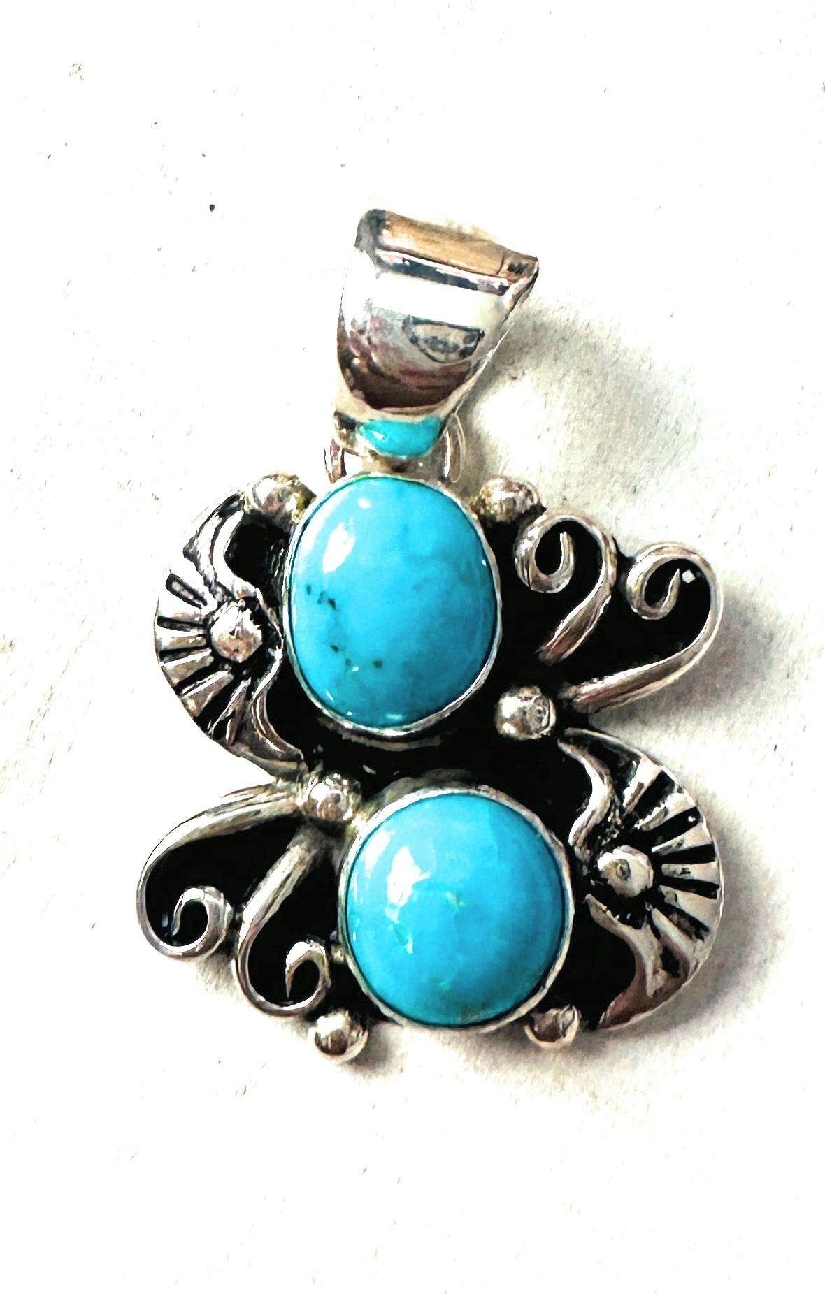 Handcrafted Turquoise & Sterling Silver Pendant