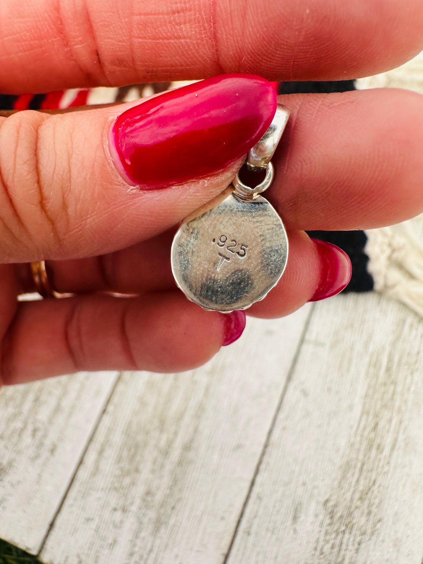 Handcrafted Sterling Silver & Turquoise Pendant