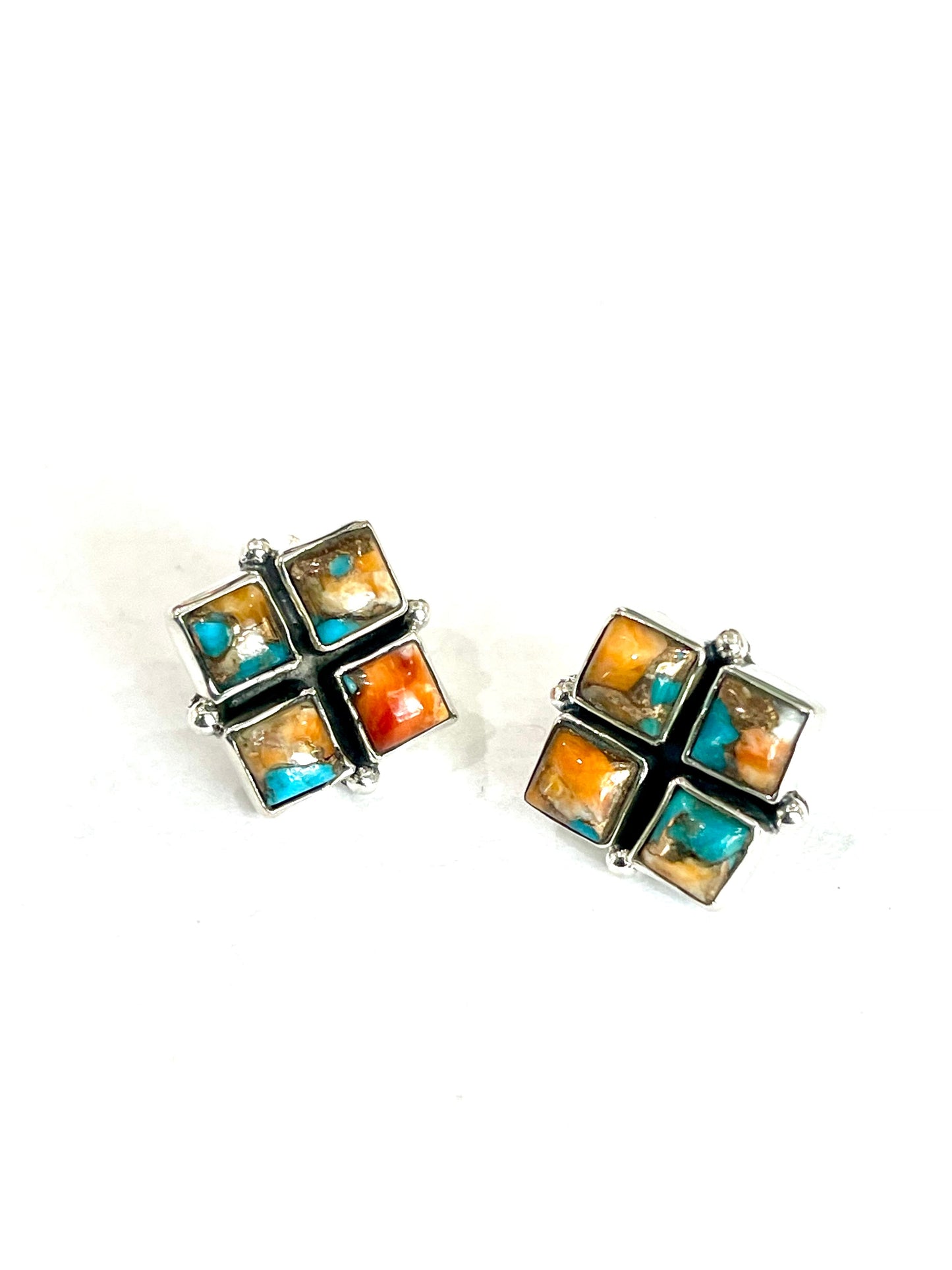 Nizhoni Handmade Spice & Sterling Silver Earrings