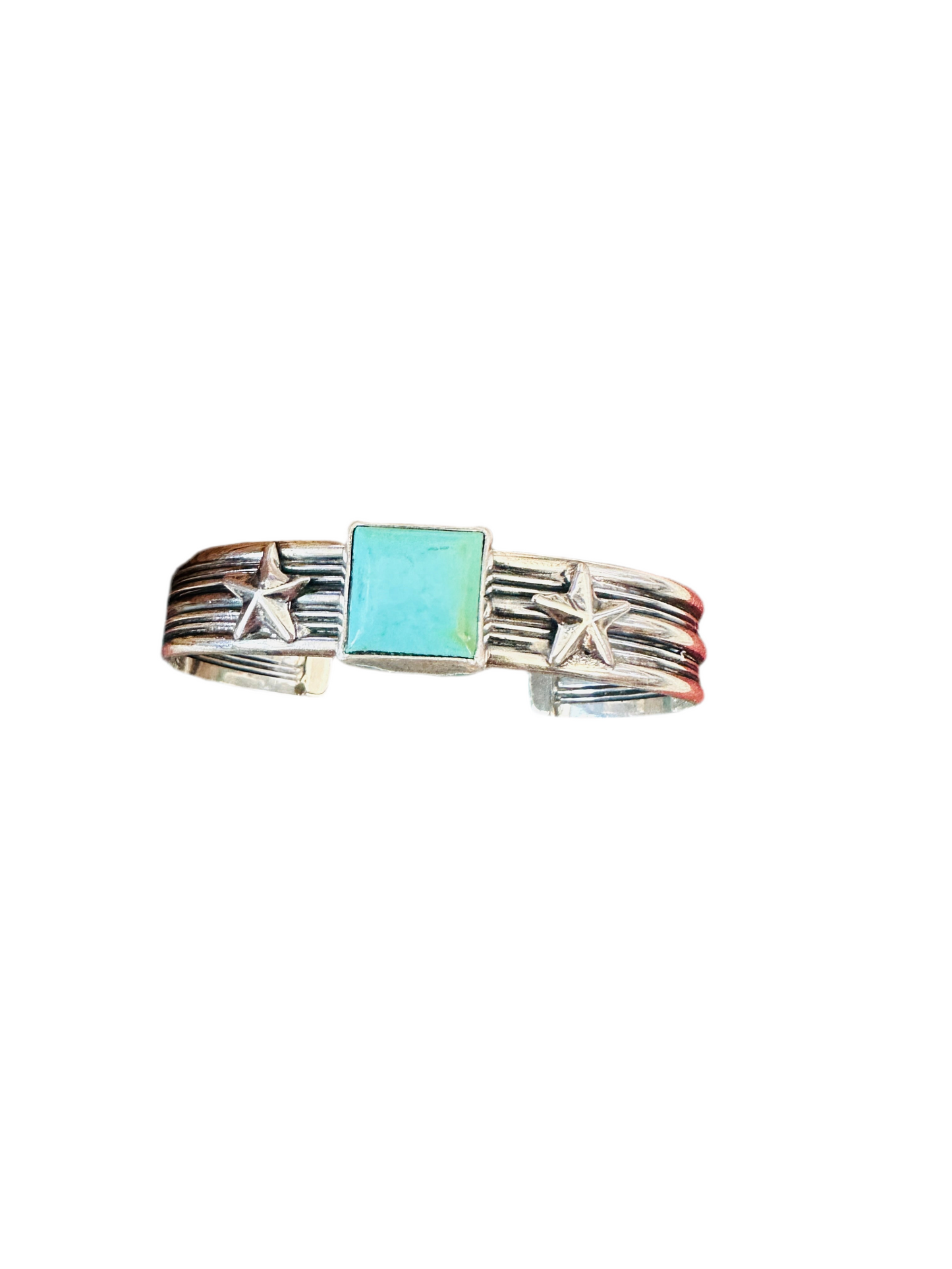 Handcrafted Sterling Silver & Turquoise Star Cuff Bracelet