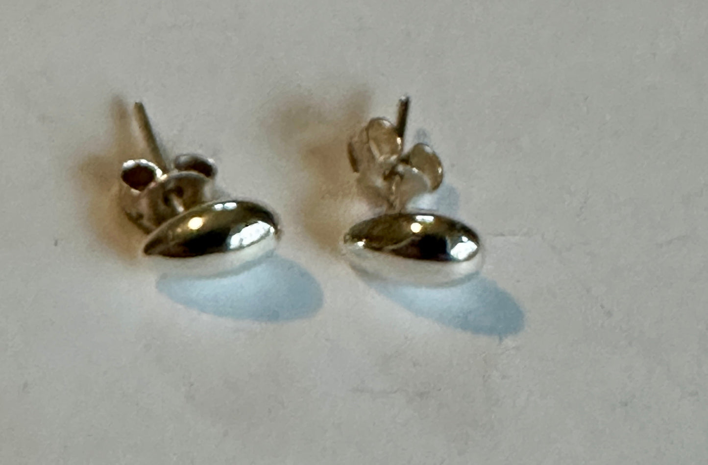 Dainty Sterling Silver Teardrop Stud Earrings