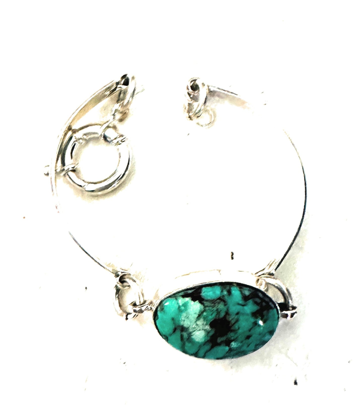 Handcrafted Turquoise & Sterling Silver Floating Link Bracelet