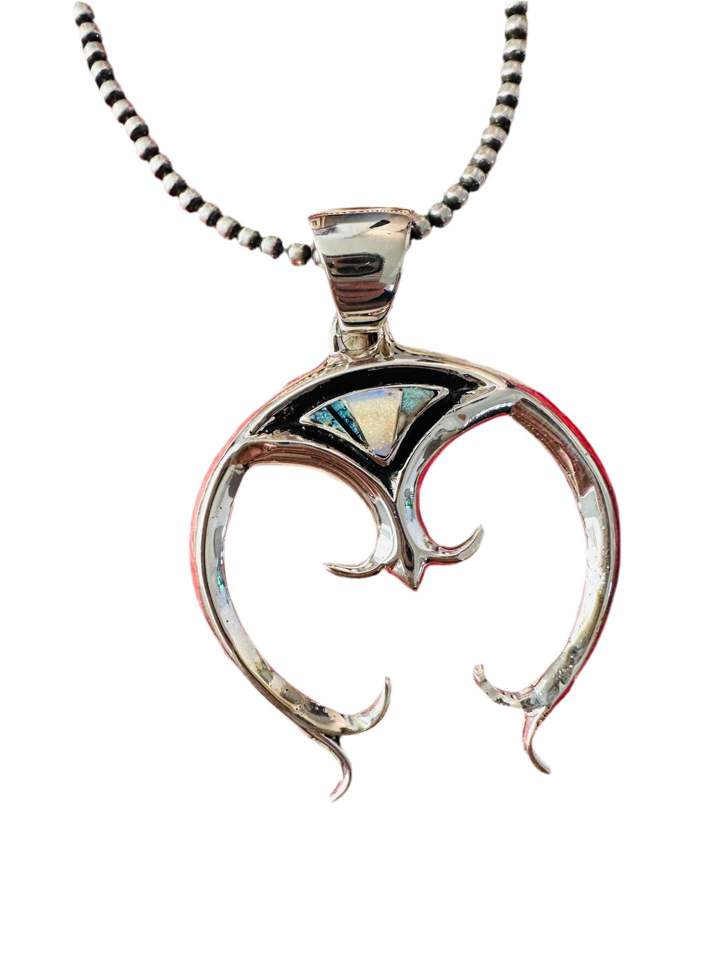 Handcrafted Sterling Silver & Opal Inlay Naja Pendant