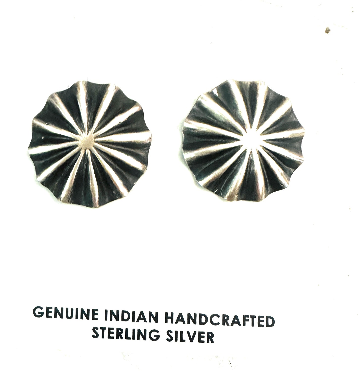 Handcrafted Sterling Silver Concho Post Earrings