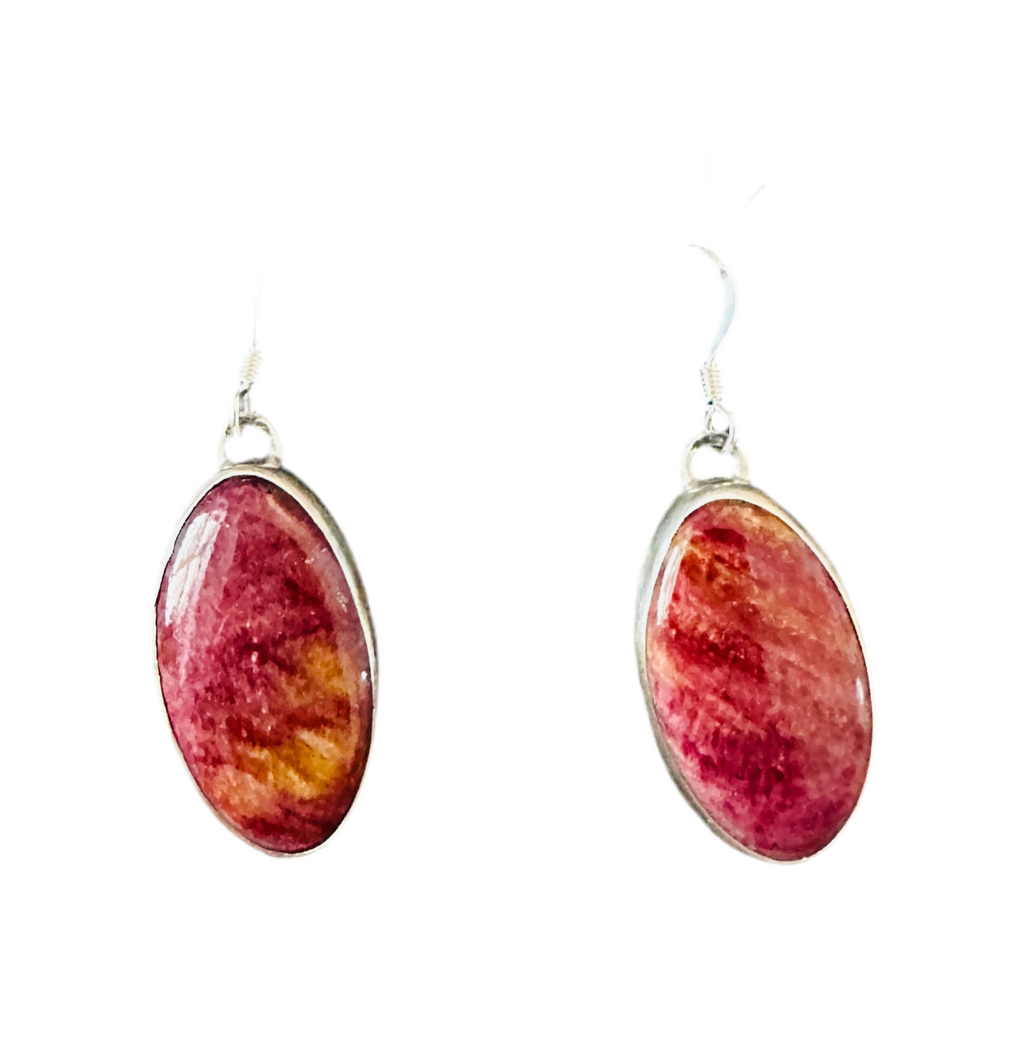 Handcrafted Purple Spiny and Sterling Silver Dangle Earrings
