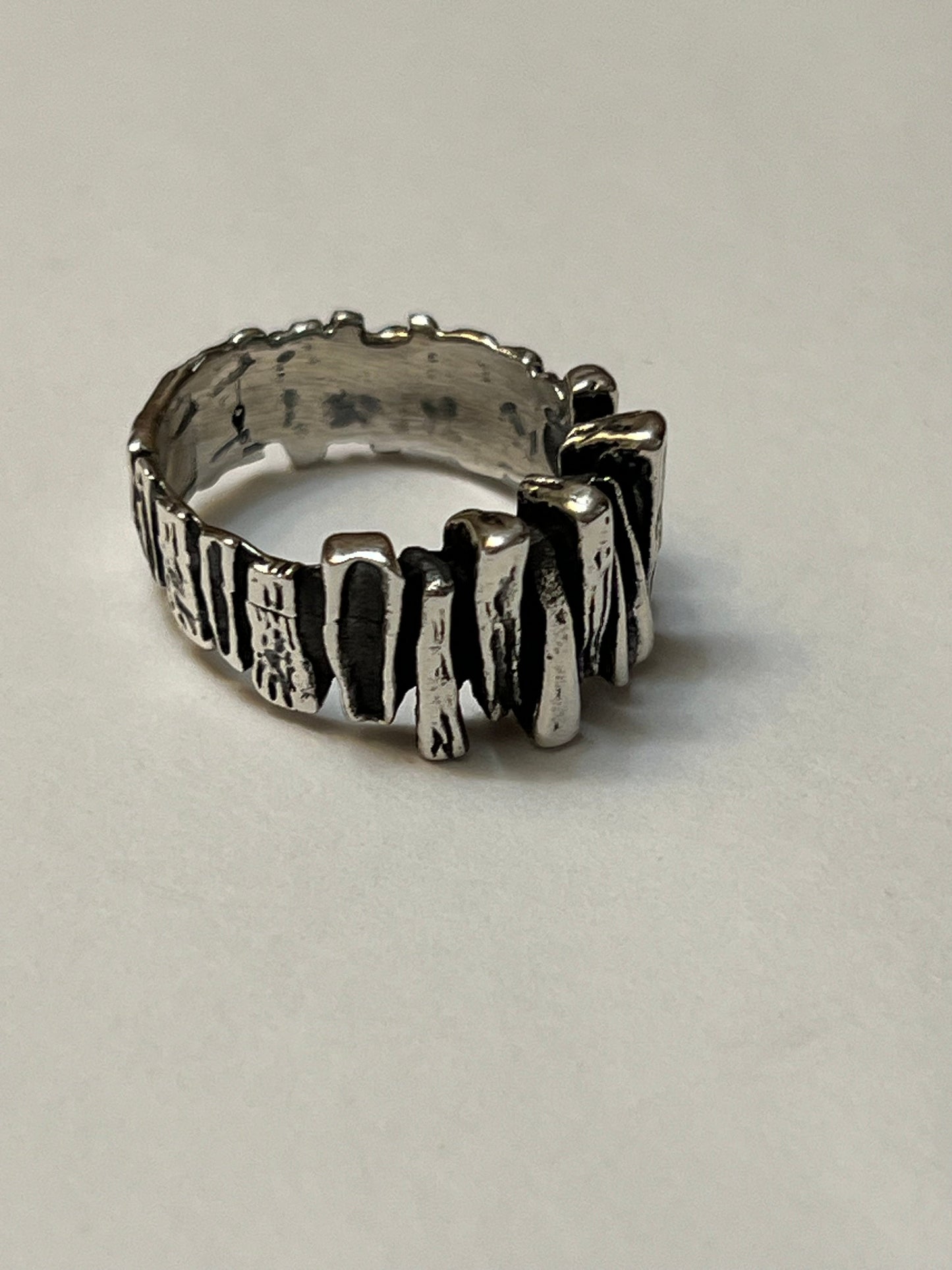 Textured Branches Sterling Silver Ring